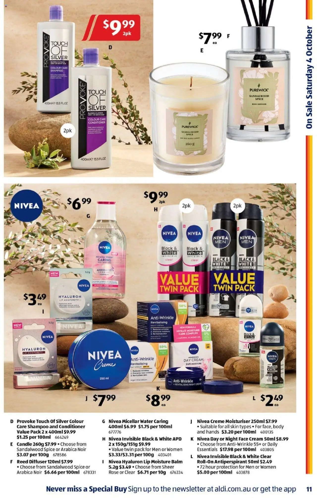 Aldi catalogue - valid from 01.10.2025 | Page: 11 | Products: Shampoo, Conditioner, Moisturiser, Water