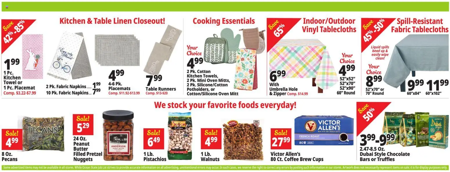 Ocean State Job Lot Weekly Ad - MA - valid from 19.03.2026 | Page: 16 | Products: Table, Butter, Chocolate, Oven