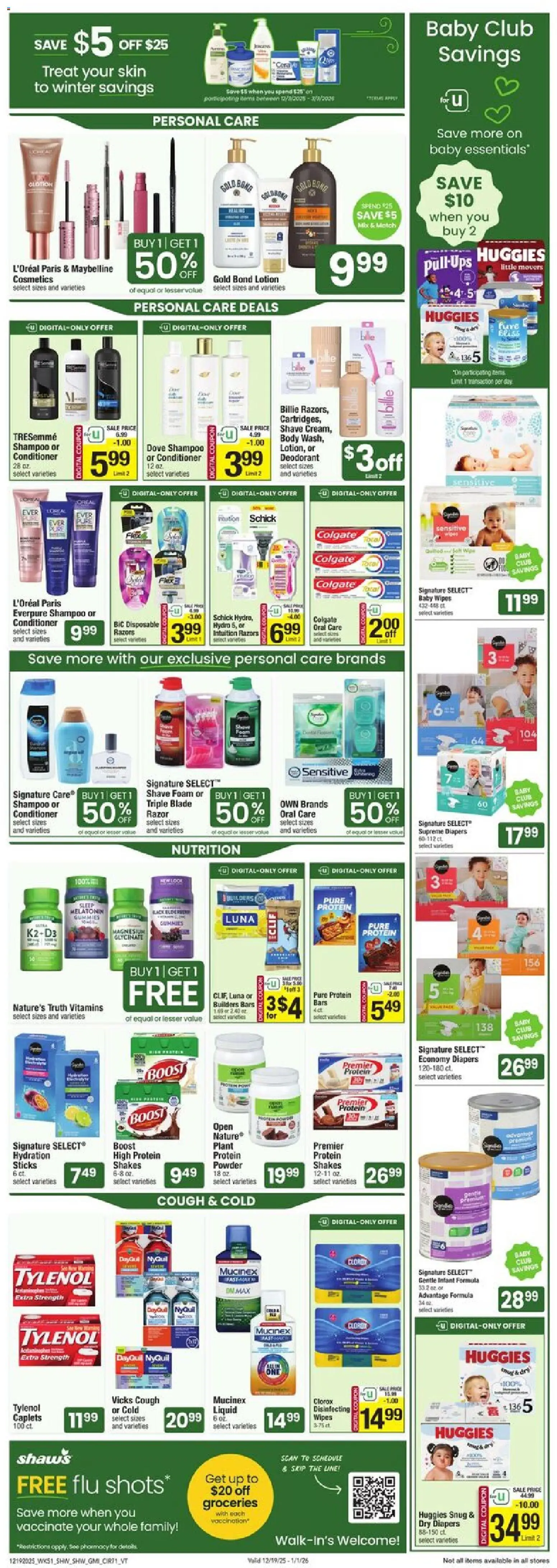 Shaw's Weekly Ad - VT - valid from 19.12.2025 | Page: 8 | Products: Magnesium, Melatonin, Shampoo, Deodorant