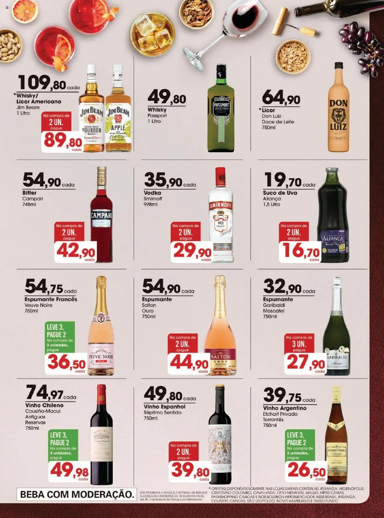 Zaffari Folheto - válido de 07.10.2025 | Página: 11 | Produtos: Licor, Aliança, Leite, Campari