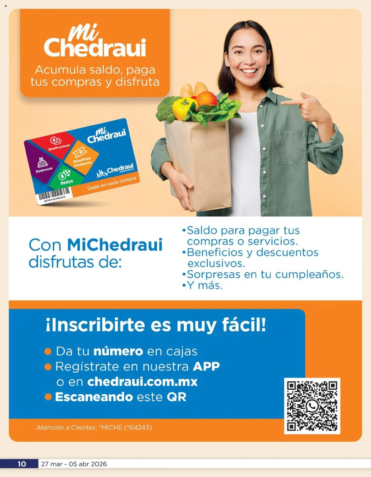 Nuevas ofertas de Chedraui válidas en toda la República Mexicana desde el 27.03.2026. ¡Encuentra las mejores ofertas en Chedraui folleto La cuaresma más fresca! | Página: 10