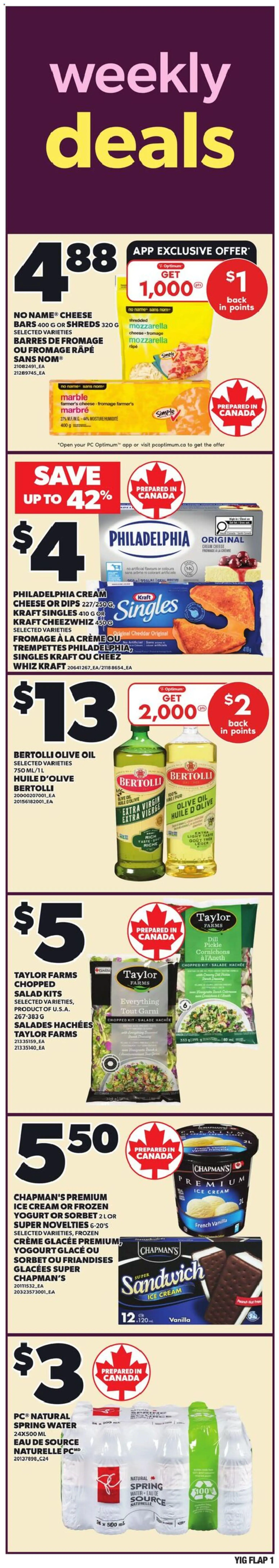 Independent Grocer flyer valid from 30.04.2026 | Page: 1 | Products: Ice cream, Salad, Cheese, Oil