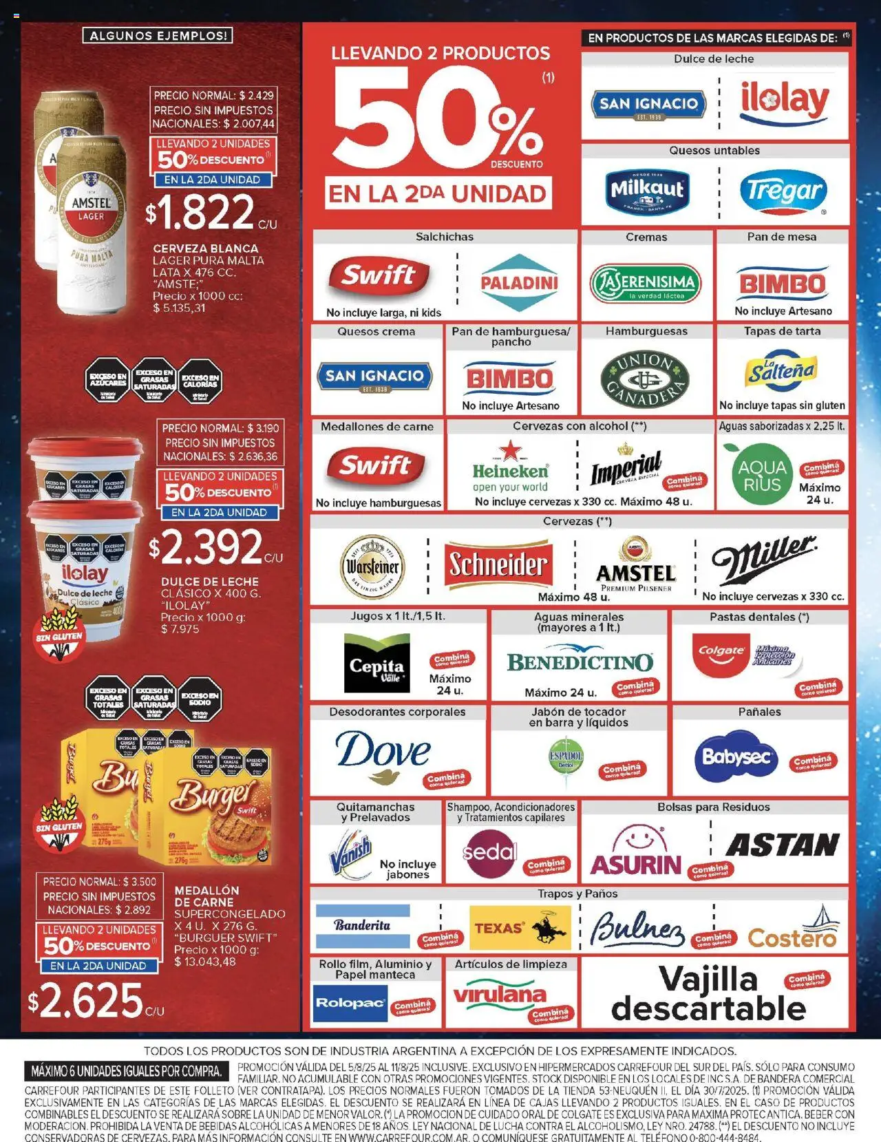 Carrefour ofertas - Comodoro │ válido desde el 05.08.2025 | Página: 5 | Productos: Caso, Mesa, Pan, Cerveza
