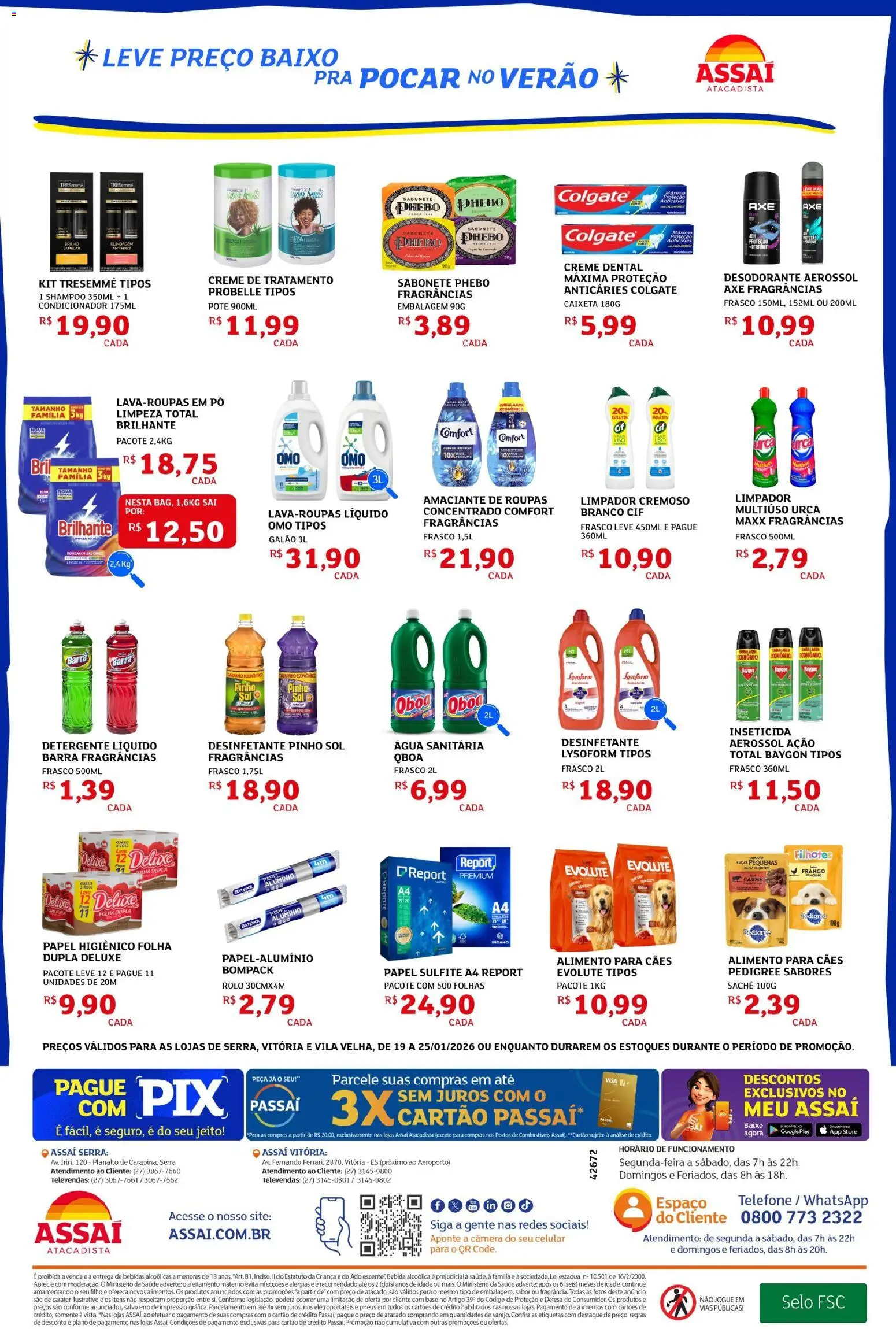 Assaí Atacadista Folheto - válido de 19.01.2026 | Página: 4 | Produtos: Shampoo, Celular, Carne, Desinfetante