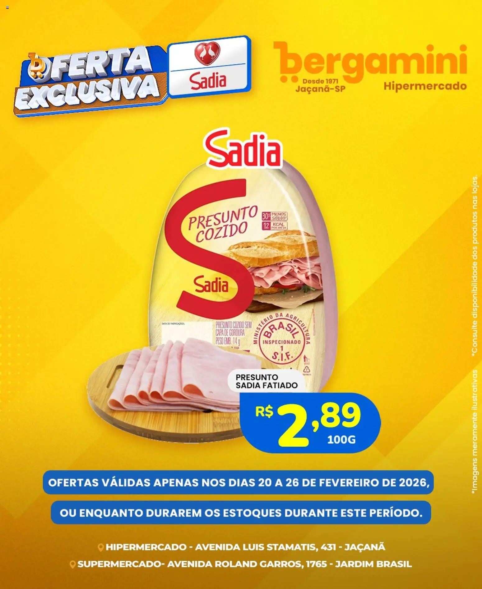 Supermercado Bergamini Folheto - válido de 20.02.2026 | Página: 5 | Produtos: Presunto