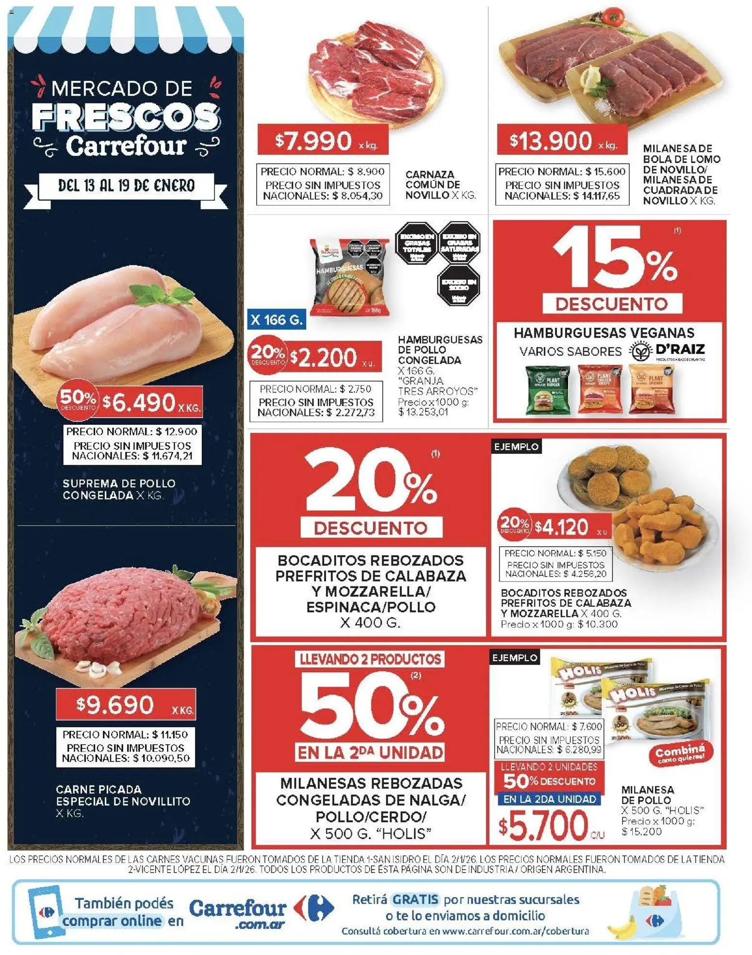 Carrefour ofertas │ válido desde el 13.01.2026 | Página: 18 | Productos: Pollo, Milanesa, Té