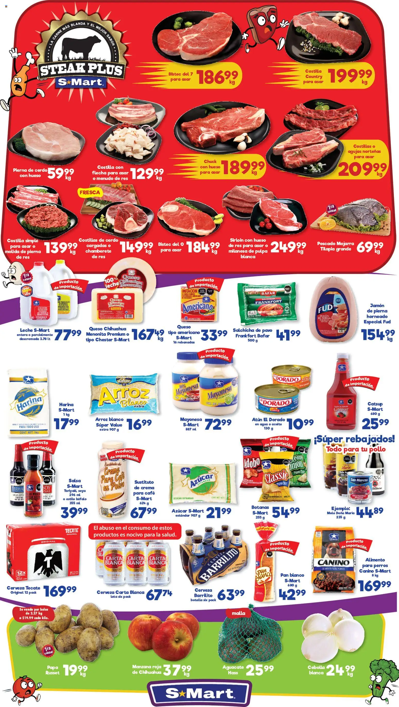 Nuevas ofertas de S-Mart válidas en toda la República Mexicana desde el 16.01.2026. ¡Encuentra las mejores ofertas en S-Mart folleto Monterrey! | Página: 1 | Productos: Atún, Bolsa, Botella, Salsa de tomate
