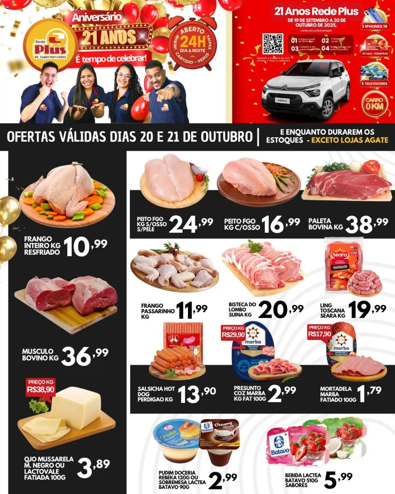 Rede Plus Supermercados Folheto - válido de 20.10.2025 | Página: 1 | Produtos: Lombo, Bebida, Frango, Câmera