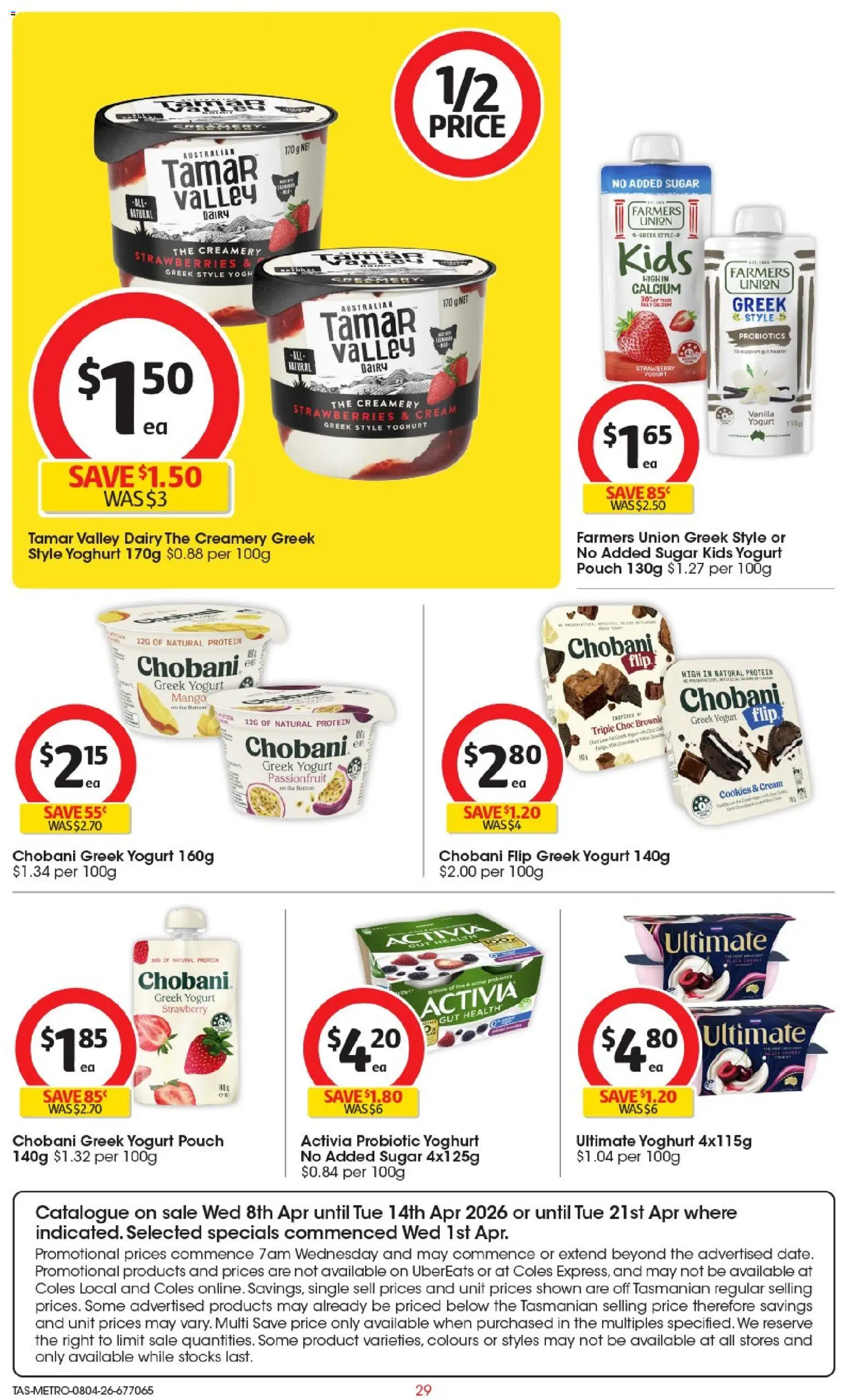 Coles catalogue - valid from 08.04.2026 | Page: 29 | Products: Dairy, Passionfruit, Sugar, Mango