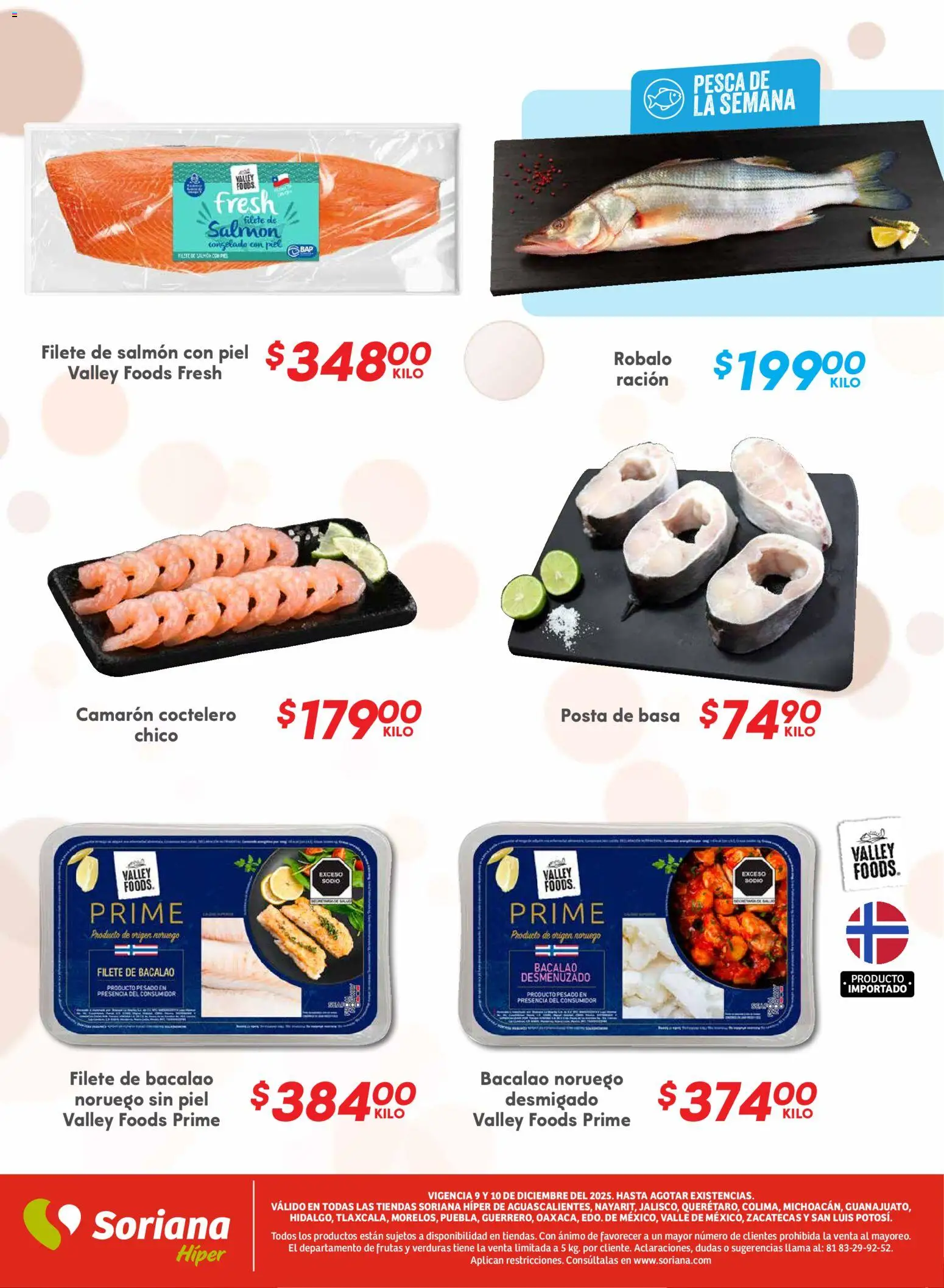 Nuevas ofertas de Soriana válidas en toda la República Mexicana desde el 09.12.2025. ¡Encuentra las mejores ofertas en Soriana - Martes y Miércoles del Campo Híper: Ags, Nay, Jal, Qro, Col, Mich, Gto, Hgo, Tlax, Mor, Pue, Gro, Oax, Edo. de Mex, Vall! | Página: 5