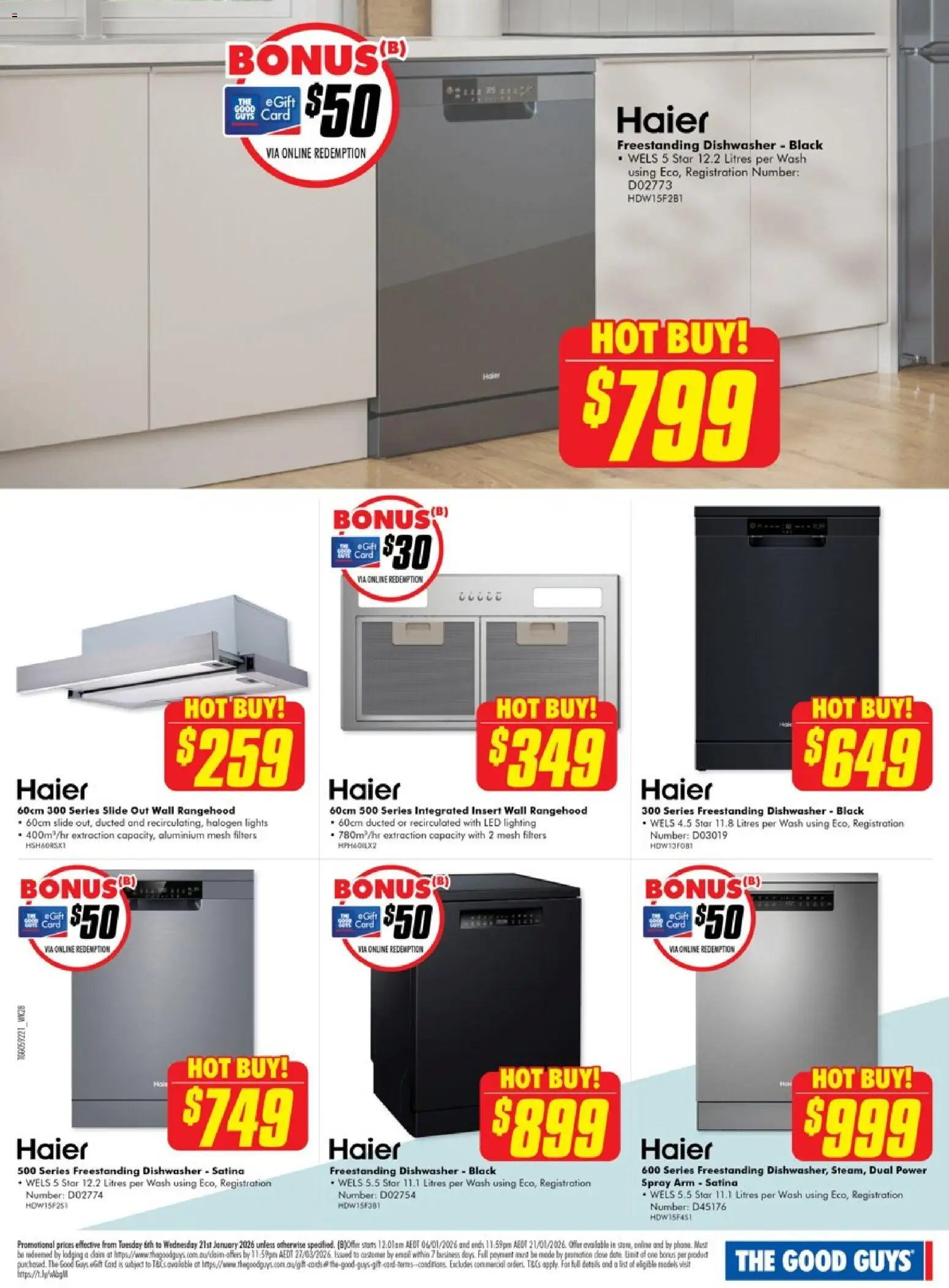 The Good Guys catalogue - valid from 05.01.2026 | Page: 7 | Products: Dishwasher