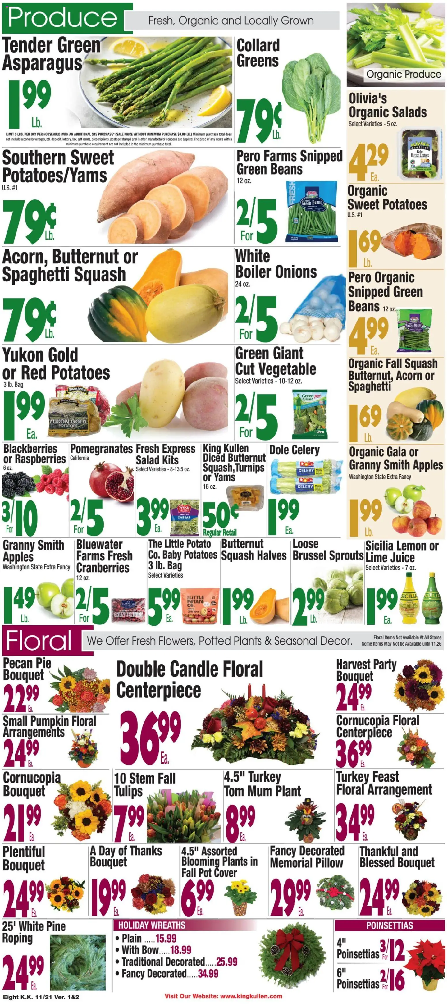 King Kullen Weekly Ad - valid from 20.11.2025 | Page: 8 | Products: Butter, Salad, Lemon, Lime