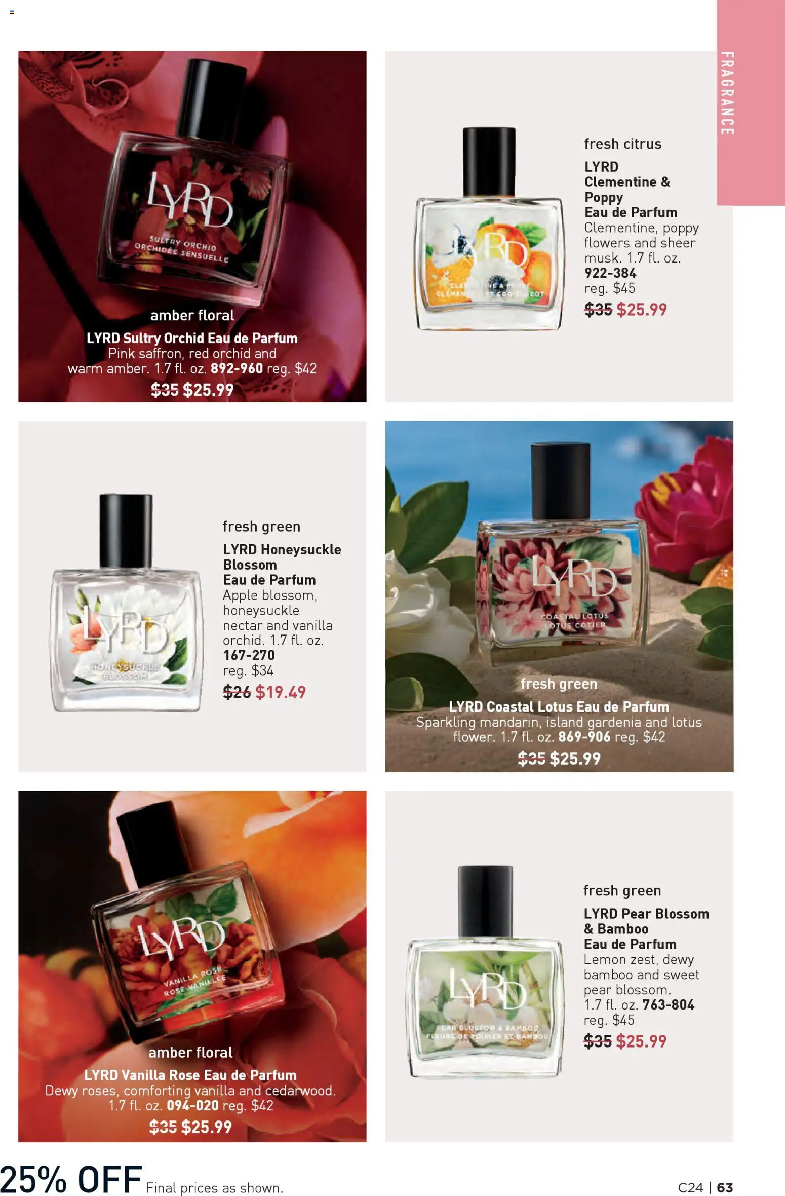 Avon Brochure - valid from 19.11.2025 | Page: 63 | Products: Fragrance, Lemon, Pear