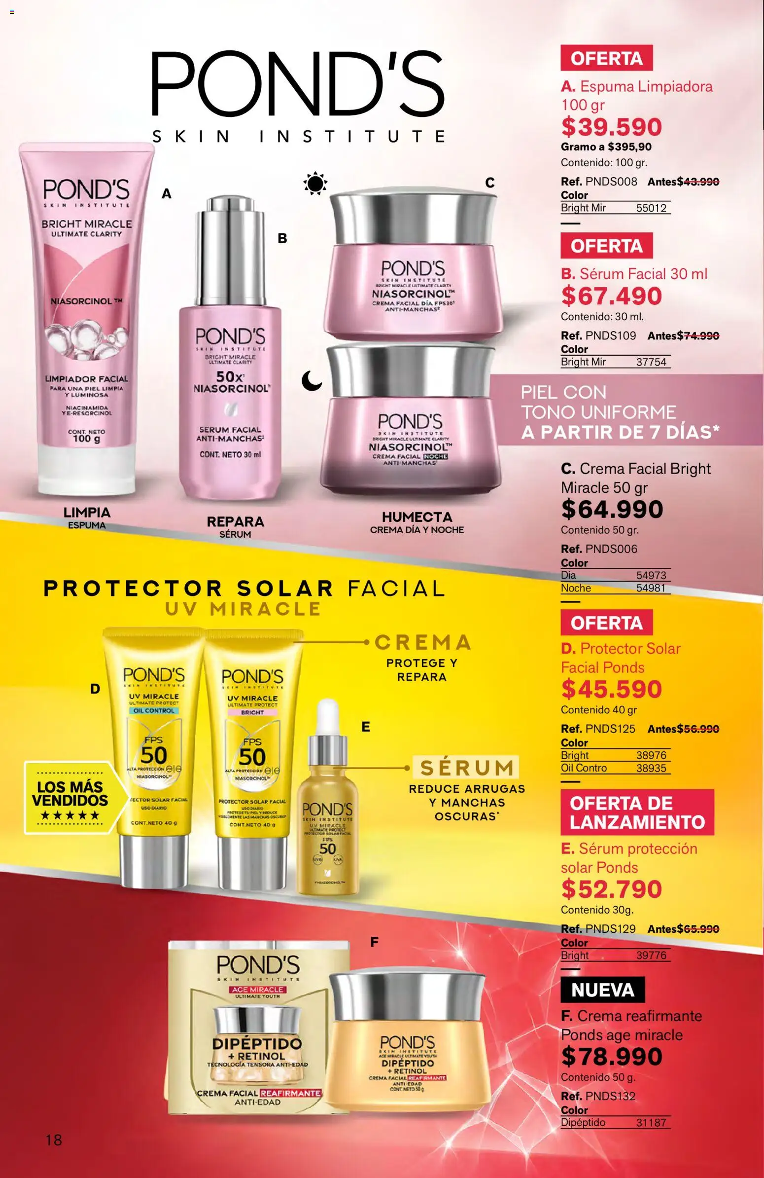 Leonisa revista - valida desde el 16.03.2026 | Página: 18 | Productos: Espuma, Crema, Serum, Limpiador facial