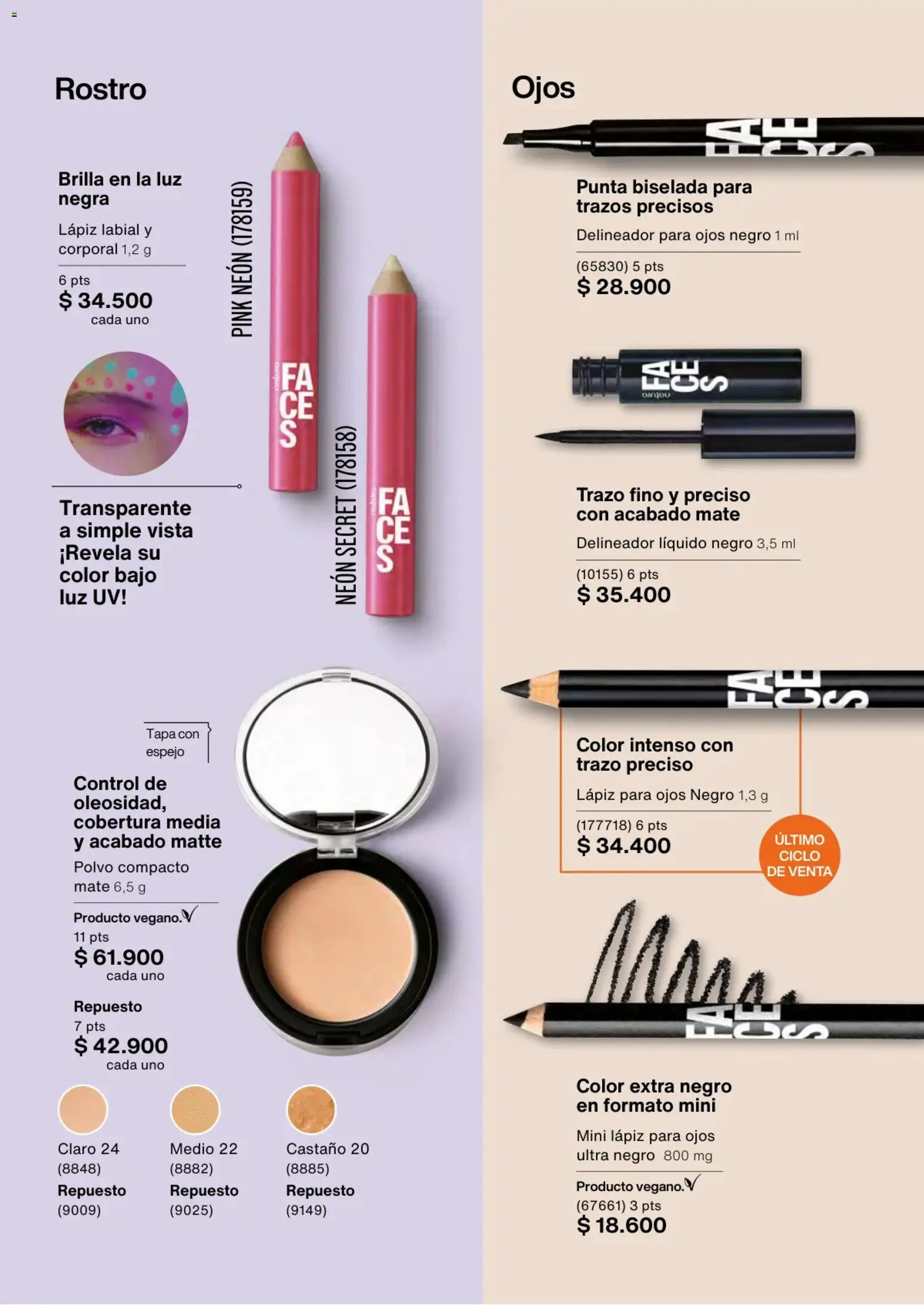Natura revista - valida desde el 13.11.2025 | Página: 93 | Productos: Polvo compacto, Polvo, Delineador, Lápiz labial