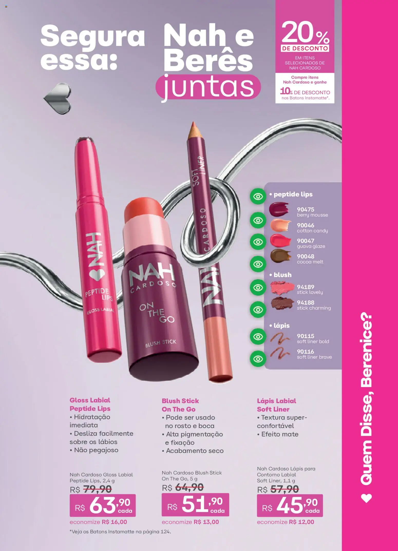 O Boticário Folheto - válido de 09.02.2026 | Página: 135 | Produtos: Mousse, Blush, Gloss labial, Lápis