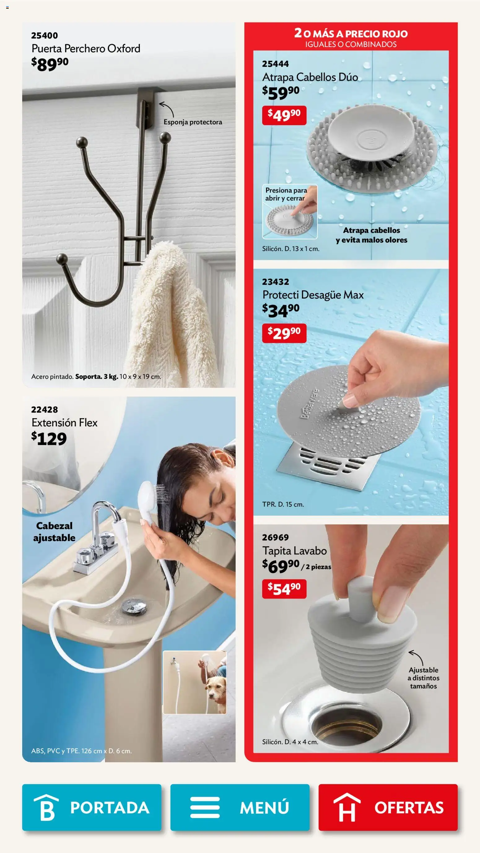 Nuevas ofertas de Betterware válidas en toda la República Mexicana desde el 04.05.2026. ¡Encuentra las mejores ofertas en Betterware campaña 5 2026! | Página: 87 | Productos: Extensión, Esponja, Lavabo, Perchero