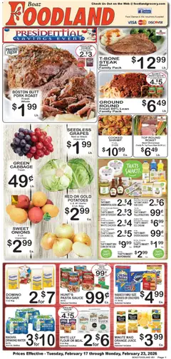 Preview of Foodland weekly ads valid from 17.02.2026