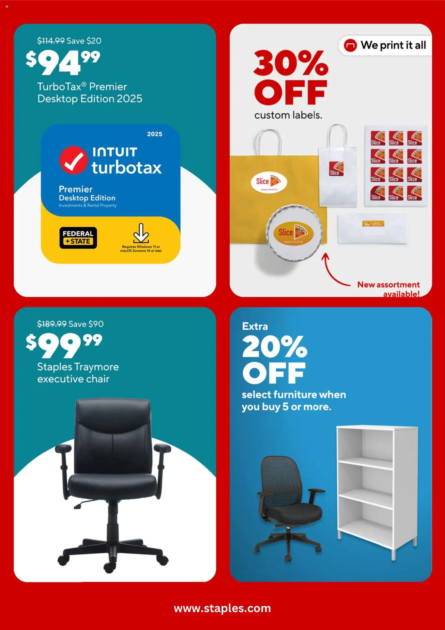 Staples Weekly Ad - valid from 08.03.2026 | Page: 5 | Products: Chair, Desktop