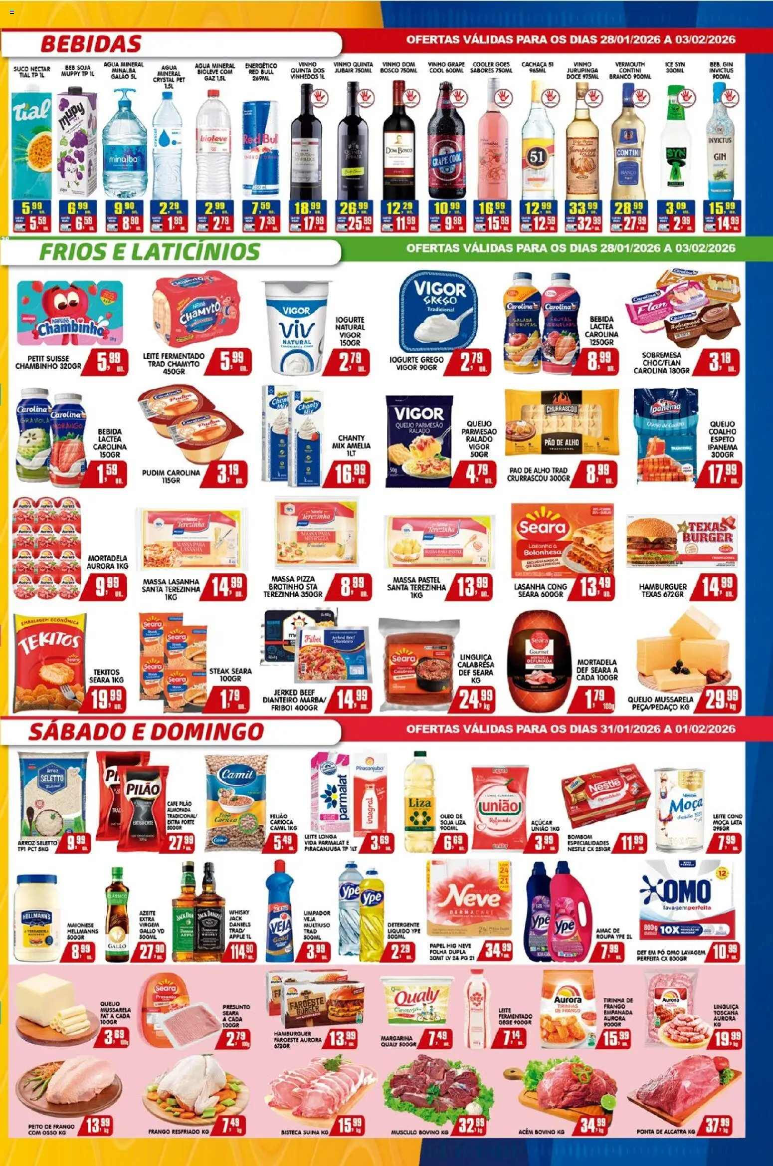 Higa's Supermercado Folheto - válido de 28.01.2026 | Página: 3 | Produtos: Acém, Soja, Iogurte grego, Margarina