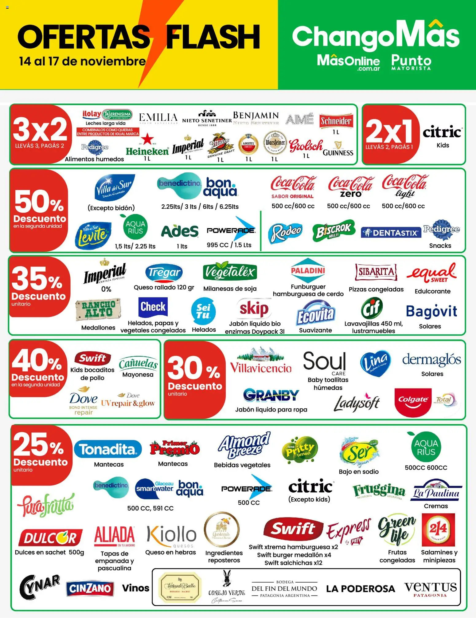 Punto Mayorista catálogo Flash │ válido desde el 14.11.2025 | Página: 4 | Productos: Lavavajillas, Jabón líquido, Edulcorante, Suavizante