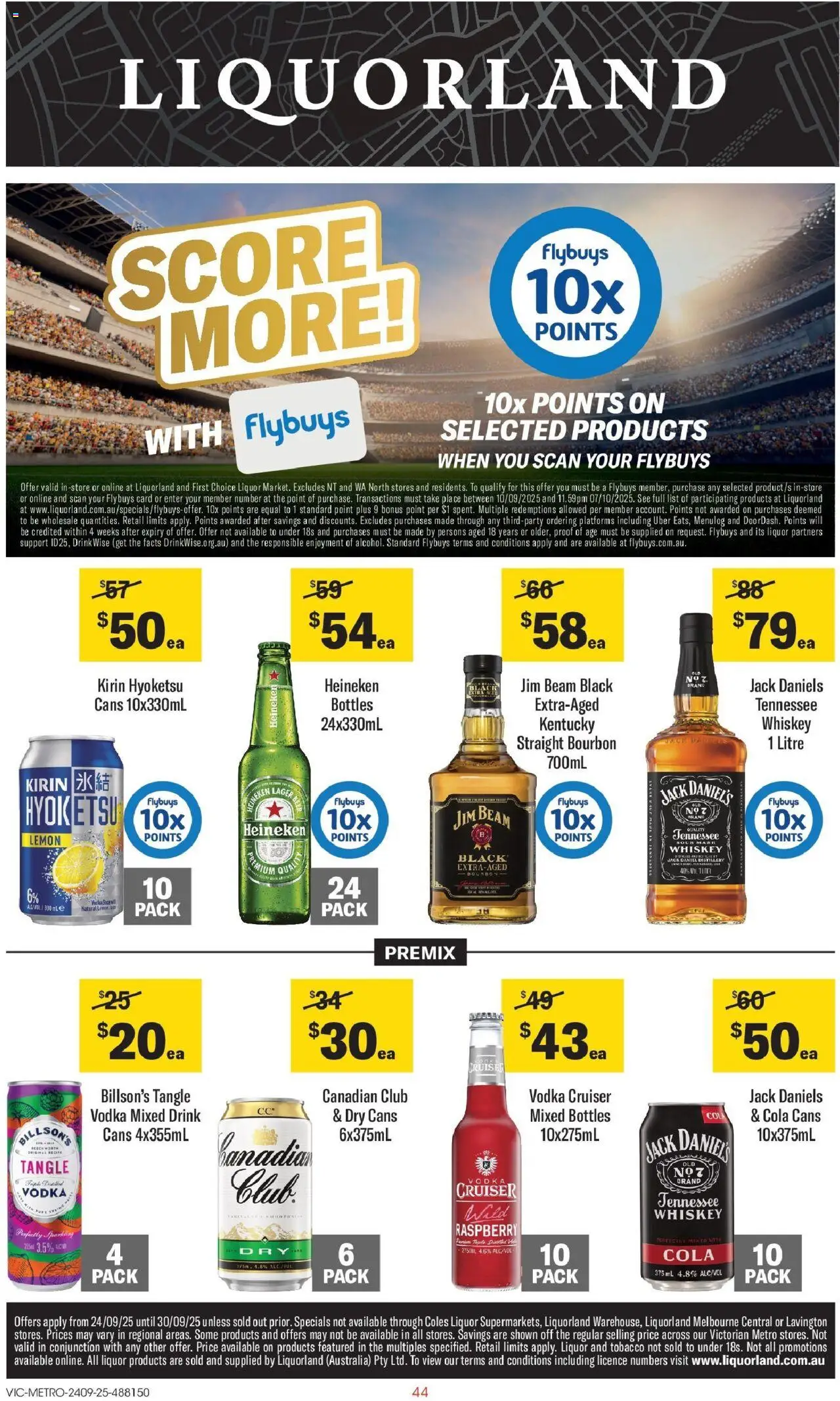 Coles catalogue - valid from 24.09.2025 | Page: 44 | Products: Platforms, Vodka, Lemon, Raspberry