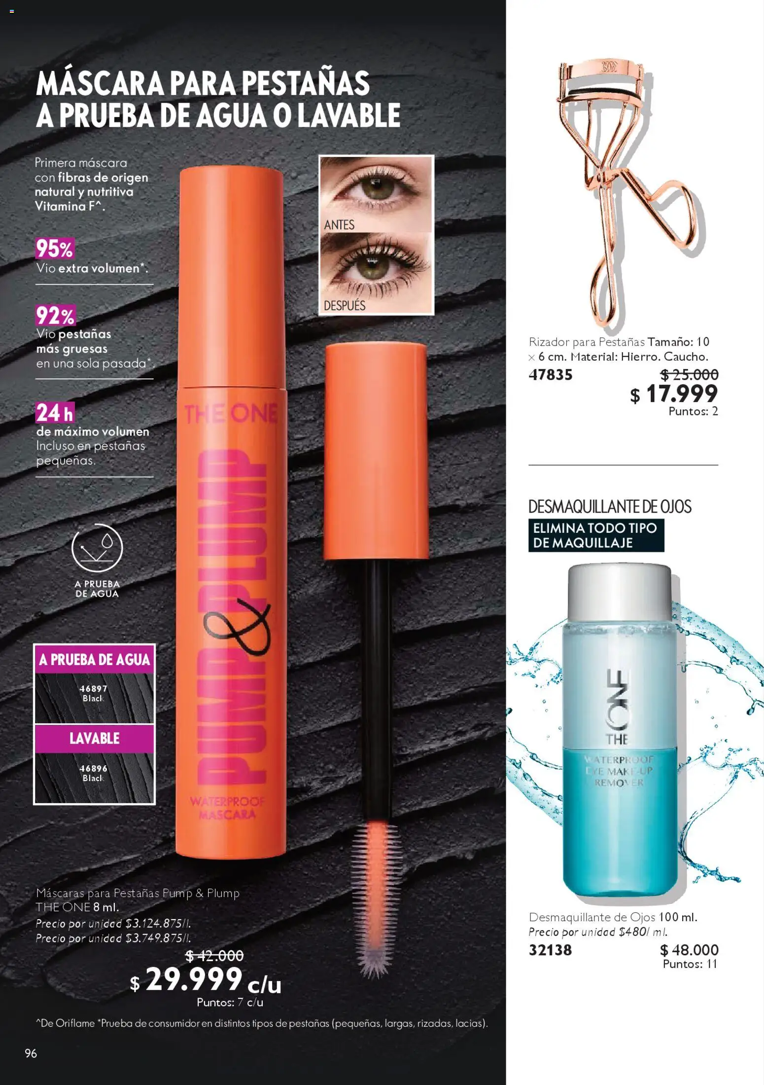 Oriflame revista - valida desde el 07.03.2026 | Página: 104 | Productos: Maquillaje, Máscara, Desmaquillante de ojos, Desmaquillante