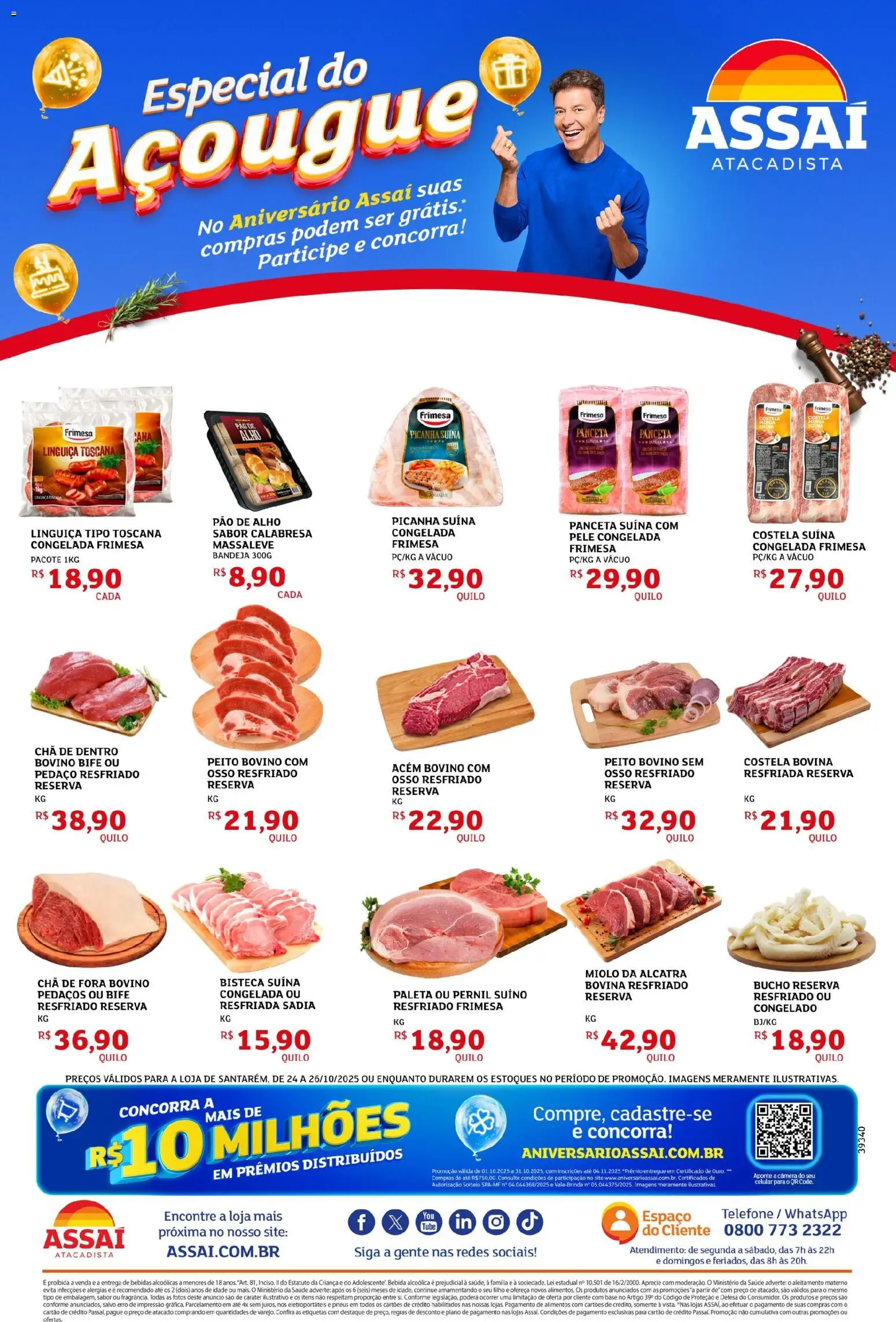 Assaí Atacadista Folheto - válido de 24.10.2025 | Página: 3 | Produtos: Alcatra, Pneus, Base, Chá