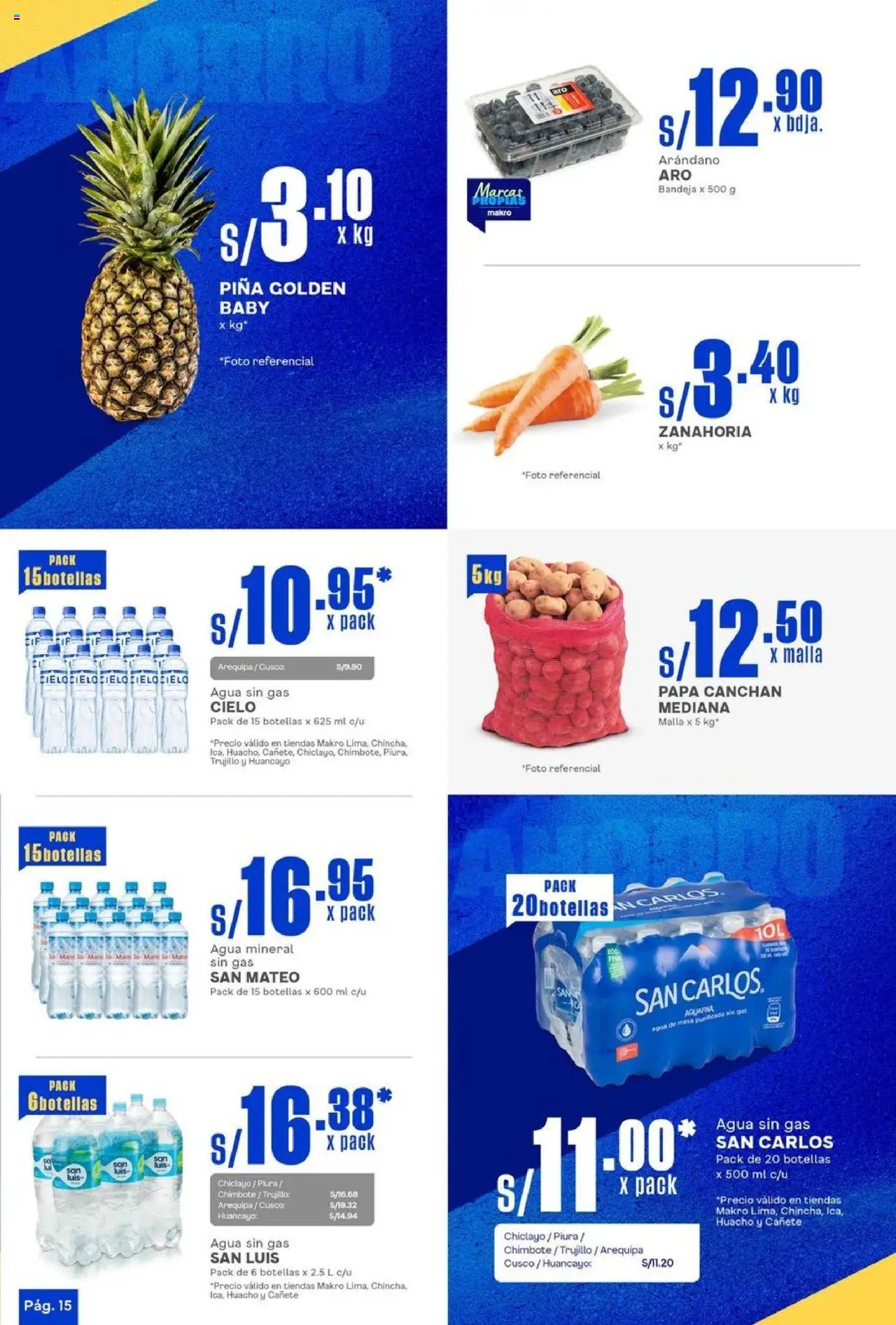 Catálogo Makro válido desde 25.09.2025 | Página: 15 | Productos: Mesa, Piña, Zanahoria