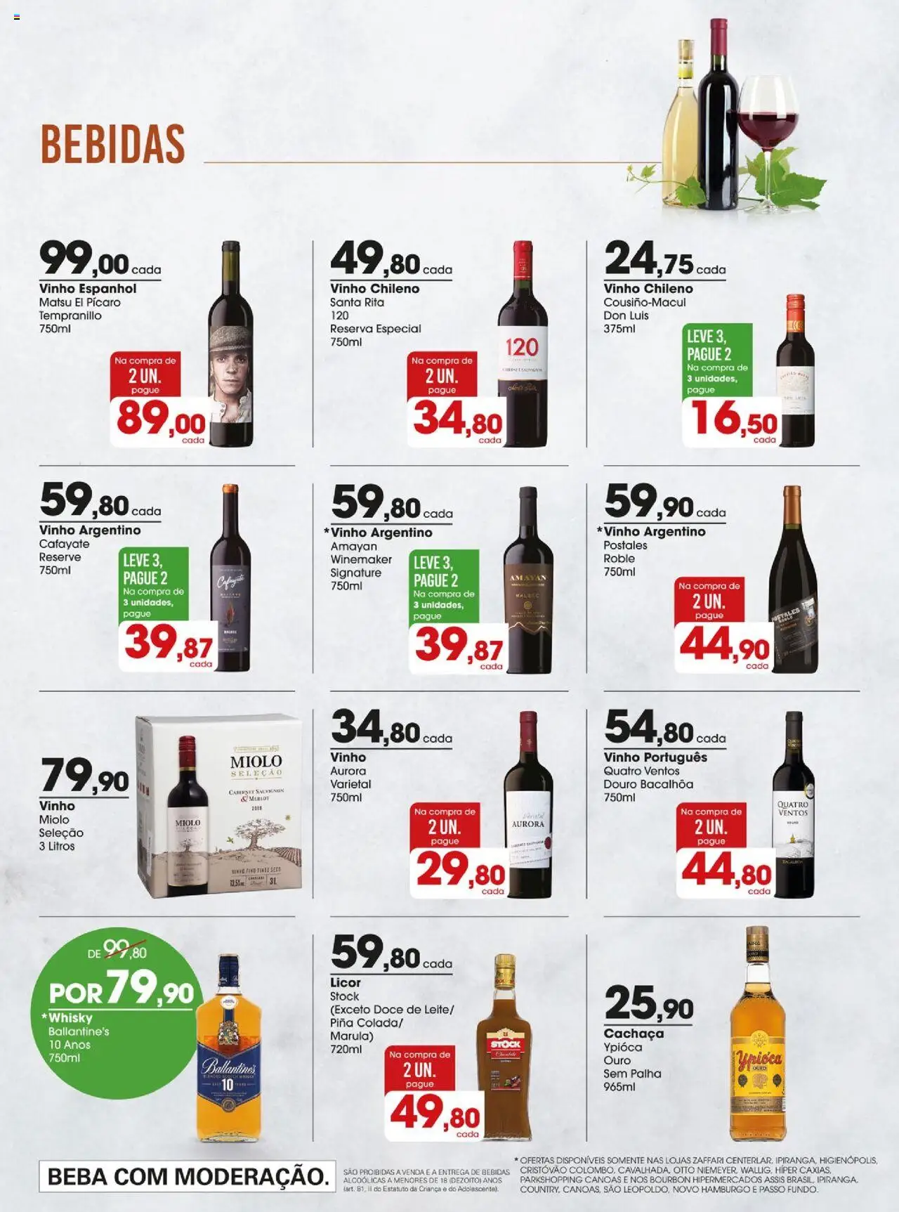 Zaffari Folheto - válido de 17.06.2025 | Página: 16 | Produtos: Cachaça, Licor, Vinho, Bourbon