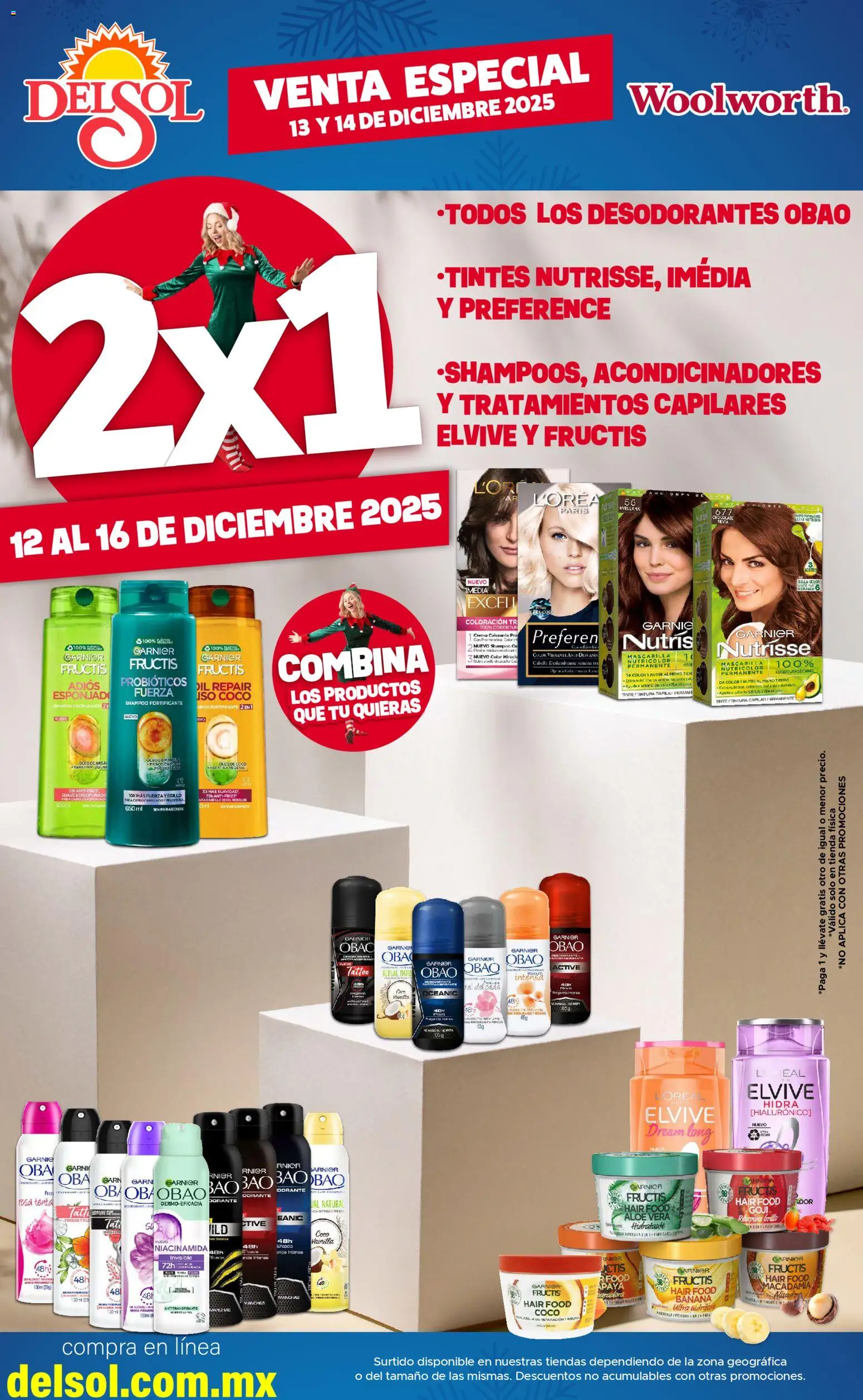 Nuevas ofertas de Del Sol y Woolworth válidas en toda la República Mexicana desde el 13.12.2025. ¡Encuentra las mejores ofertas en Del Sol y Woolworth catálogo Venta Especial de Navidad ! | Página: 7 | Productos: Antitranspirante, Brillo, Chocolate, Mascarilla