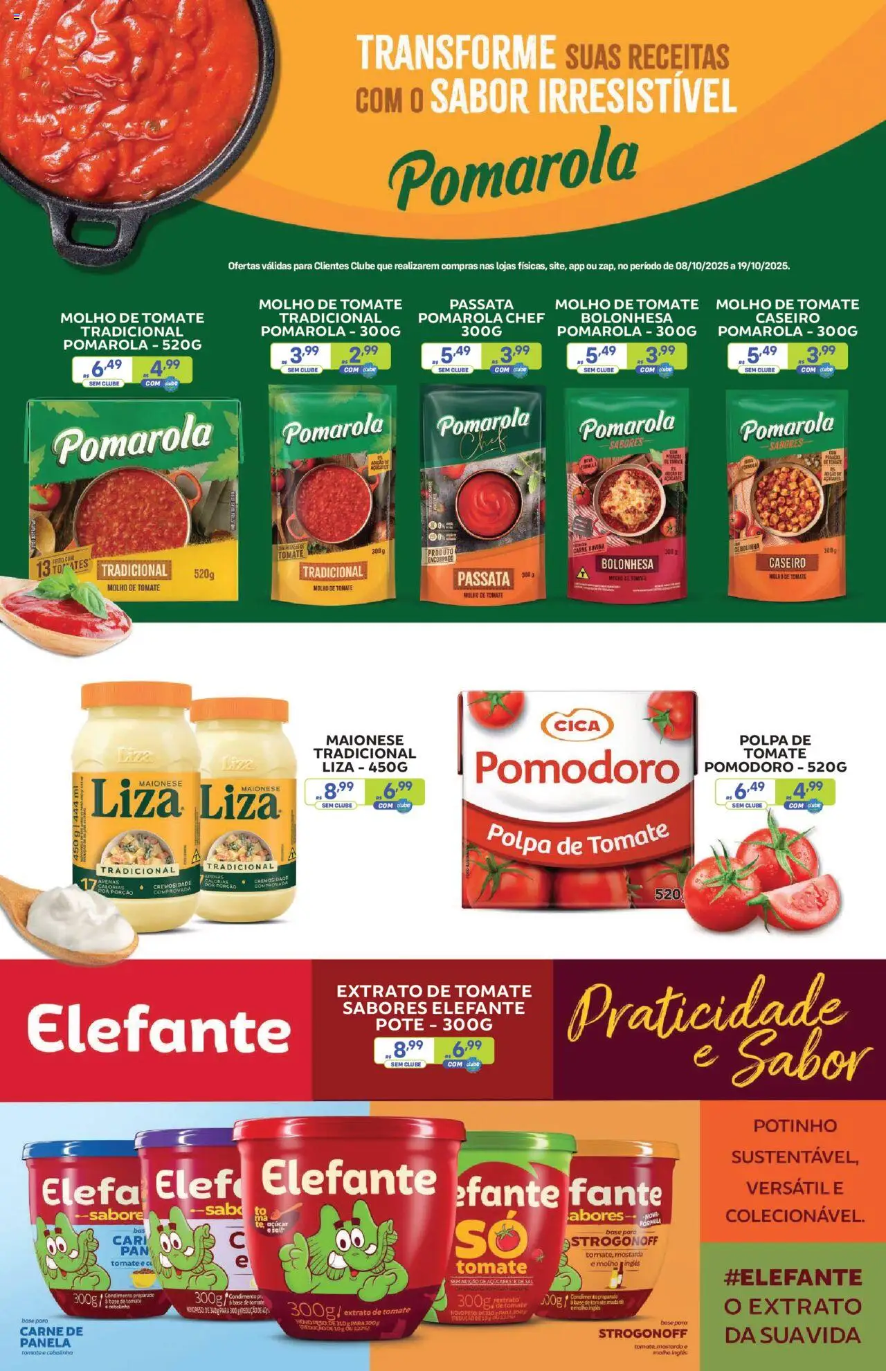 Prezunic Folheto - válido de 08.10.2025 | Página: 6 | Produtos: Molho de tomate, Carne, Açúcar, Maionese
