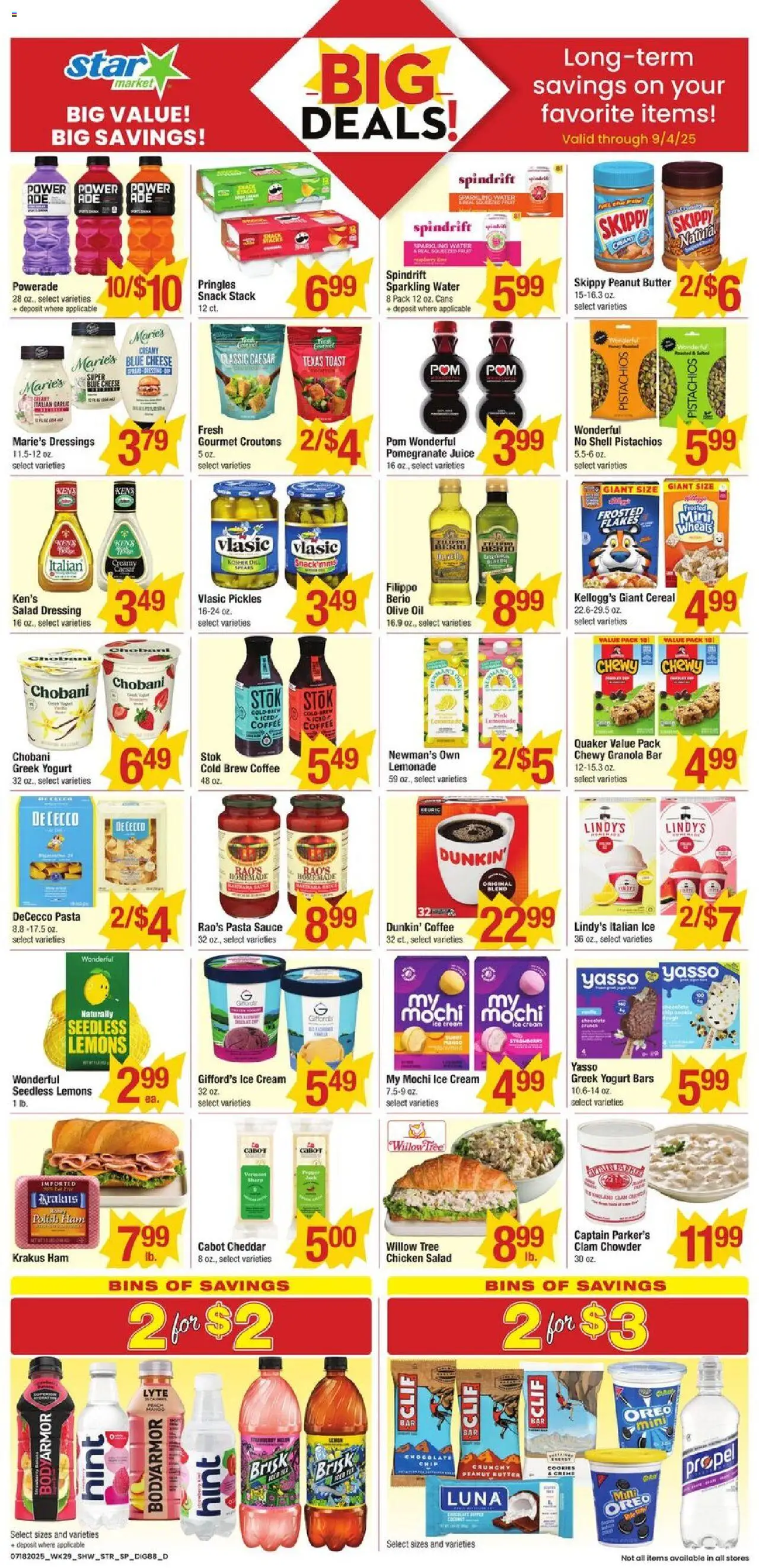 Star Market Additional Savings - valid from 18.07.2025 | Page: 1 | Products: Cheese, Chocolate, Sauce, Garlic