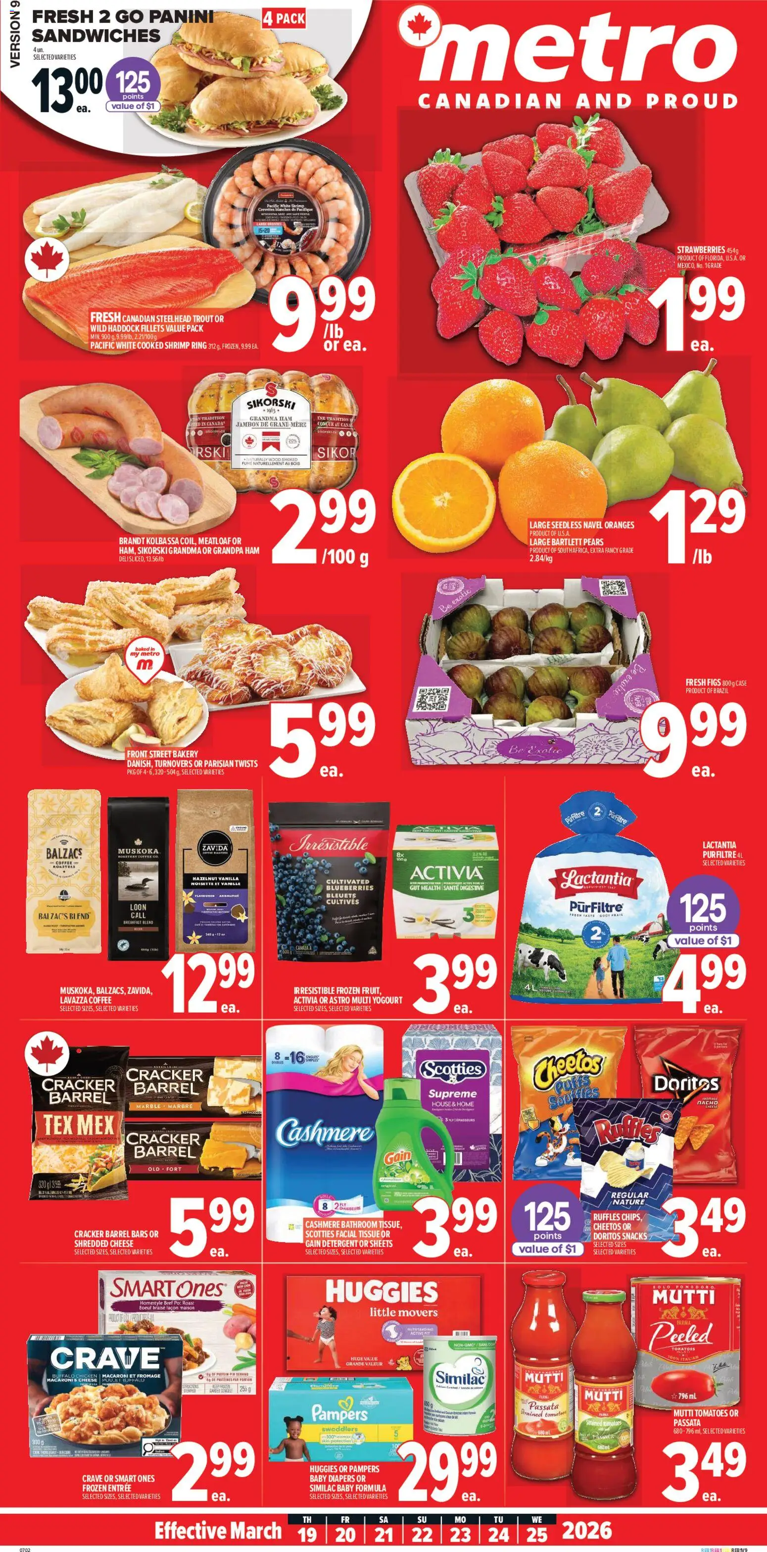 Metro flyer valid from 19.03.2026 | Page: 2 | Products: Strawberries, Detergent, Cheese, Coffee