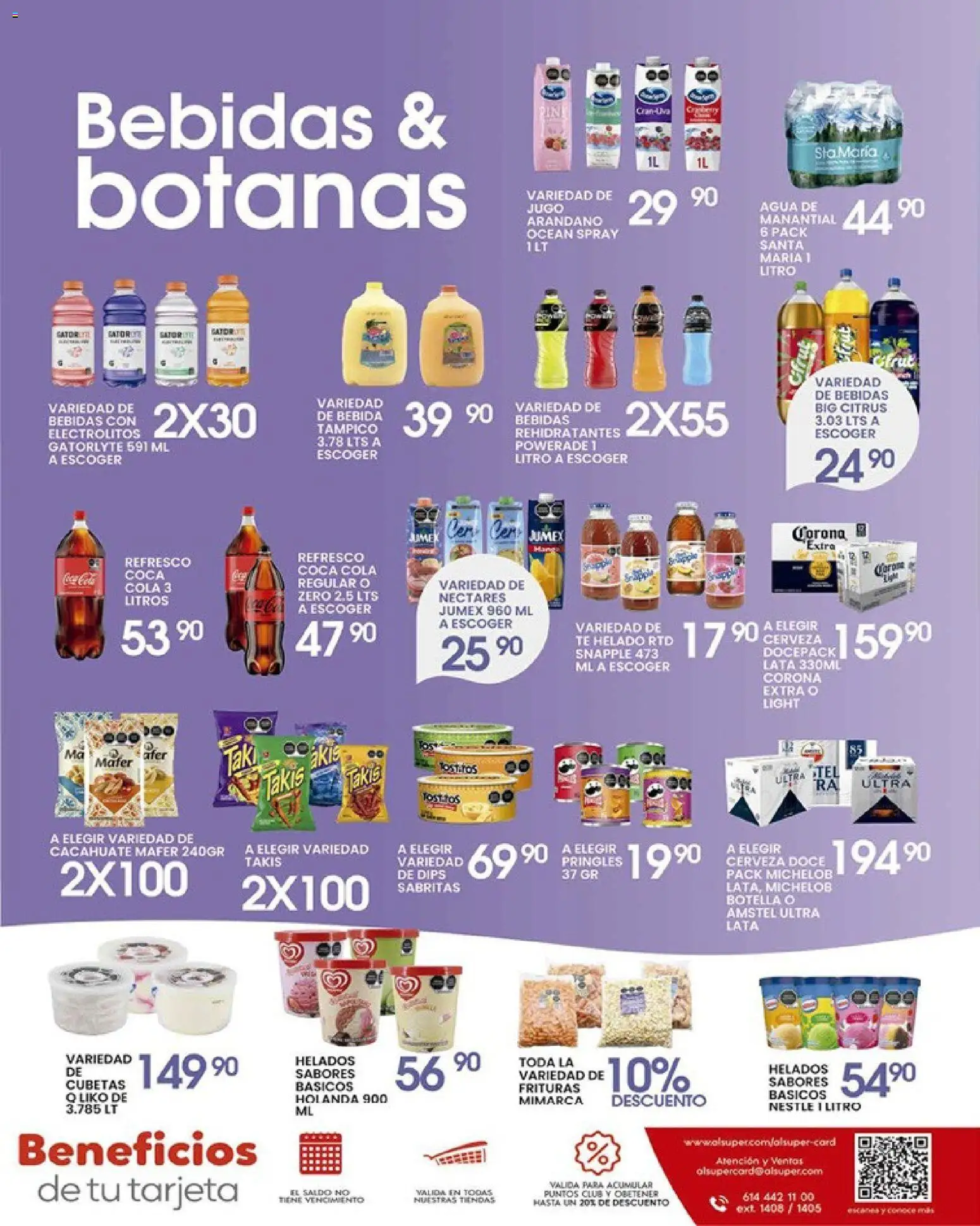 Nuevas ofertas de Alsuper válidas en toda la República Mexicana desde el 21.04.2026. ¡Encuentra las mejores ofertas en Alsuper folleto Durango! | Página: 7 | Productos: Refresco, Cacahuate, Agua, Jugo