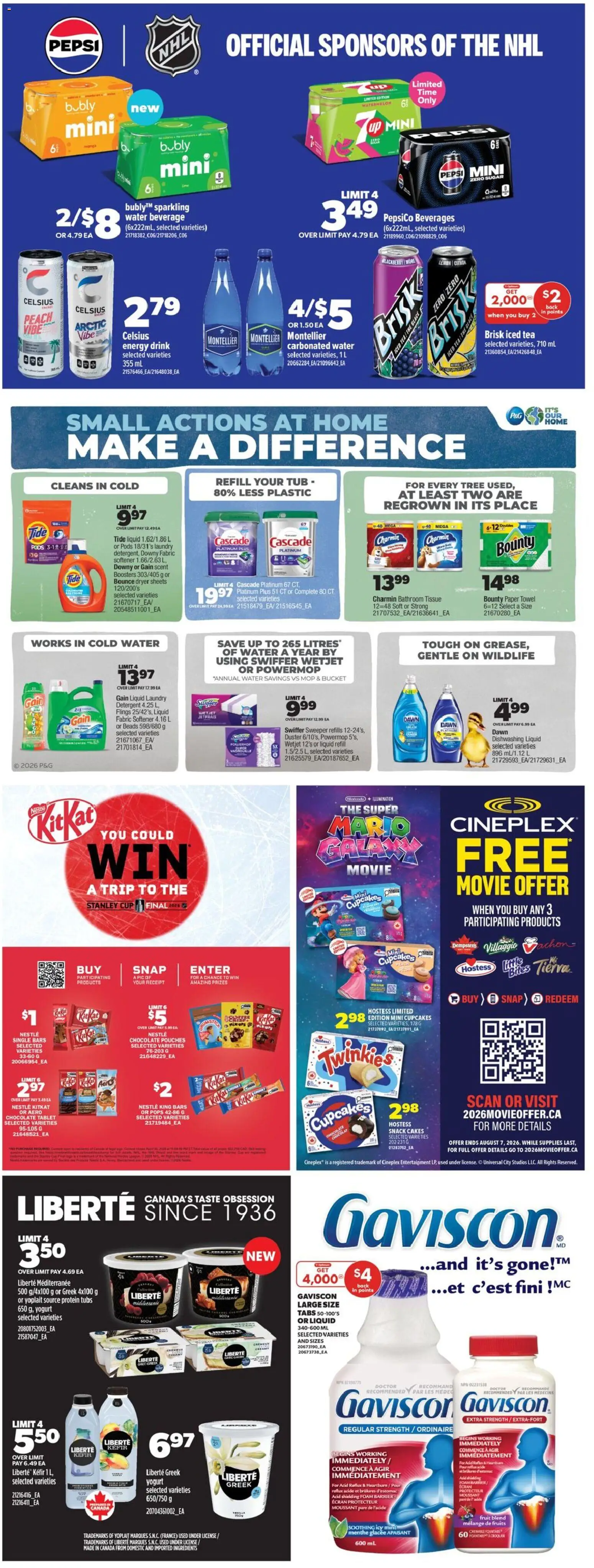 Real Canadian Superstore flyer valid from 16.04.2026 | Page: 39 | Products: Tea, Dryer, Yogurt, Chocolate