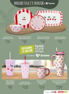 Vista previa de Soriana Hogar Dulce Hogar Híper Nacional, nuevo folleto de la tienda, válido en México a partir del 15.04.2026 | Página: 18 | Productos: Taza, Cerezas, Bowl, Termo