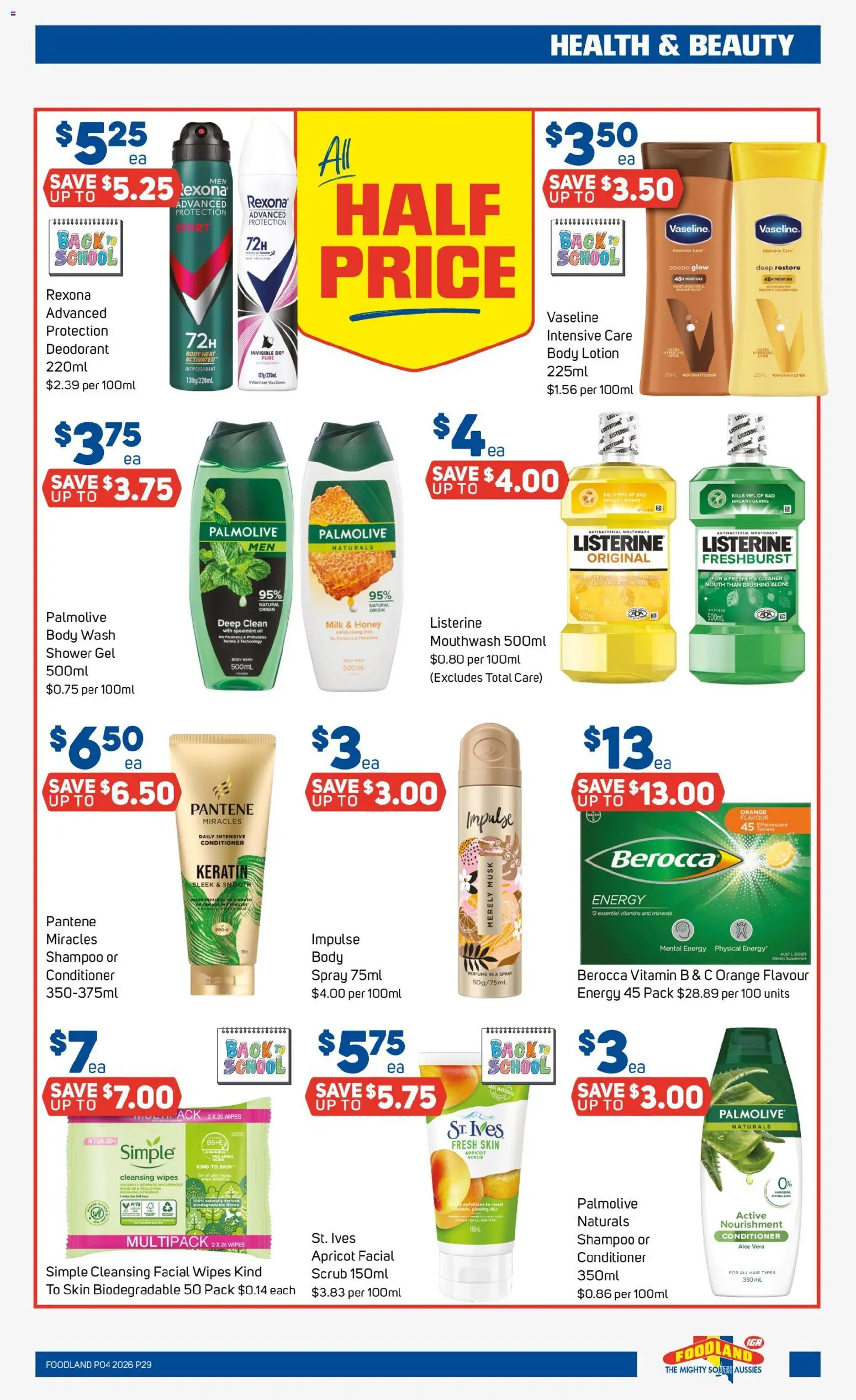 Foodland catalogue - valid from 21.01.2026 | Page: 29 | Products: Shampoo, Conditioner, Lotion, Makeup