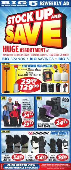 Preview of Big 5 Sporting Goods weekly ads valid from 09.01.2026