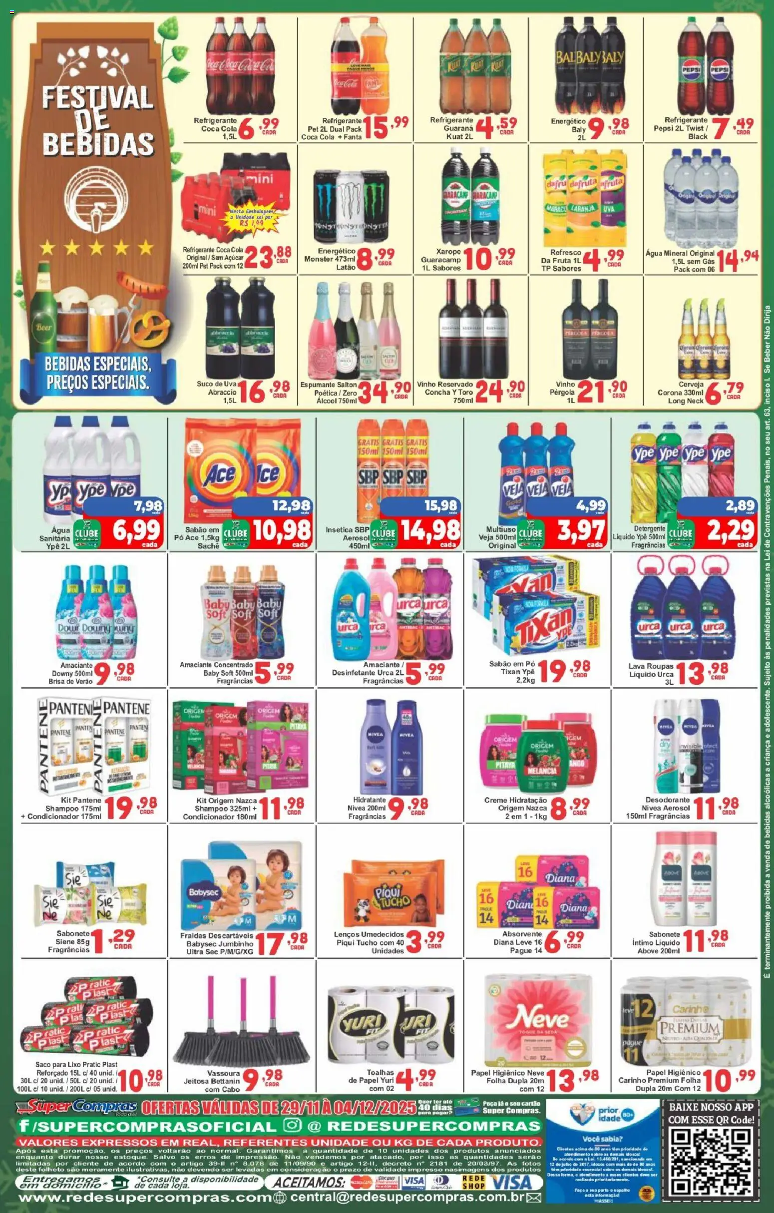 Rede Super Compras Folheto - válido de 29.11.2025 | Página: 4 | Produtos: Refresco, Sabonete, Amaciante, Desinfetante