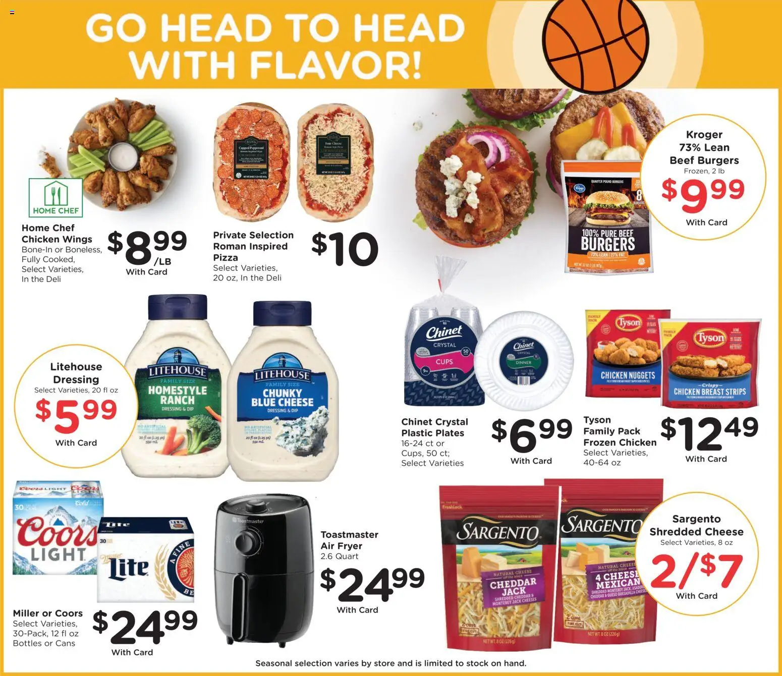 Kroger Weekly Ad - valid from 25.03.2026 | Page: 9 | Products: Fryer, Cheese, Pizza, Beef