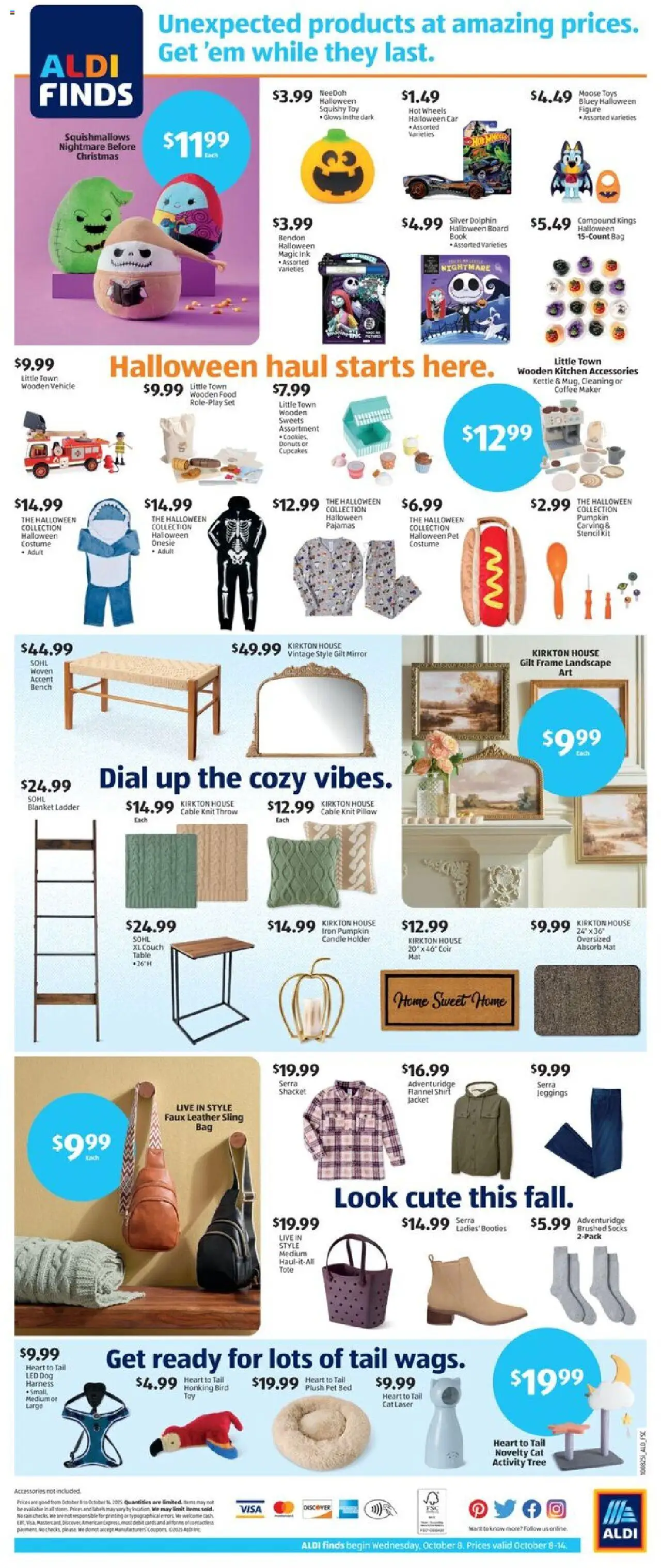 Aldi Weekly Ad - valid from 08.10.2025 | Page: 2 | Products: Blanket, Ladder, Jacket, Pumpkin
