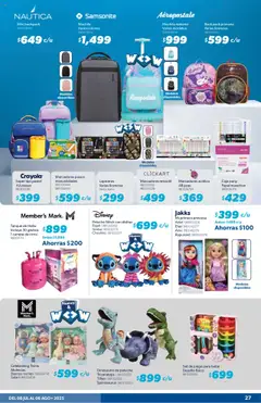 Nuevas ofertas de Sam's Club válidas en toda la República Mexicana desde el 08.07.2025. ¡Encuentra las mejores ofertas en Sam's Club catálogo Precios Irrepetibles! | Página: 27 | Productos: Mochila, Pastel, Cinta, Caja