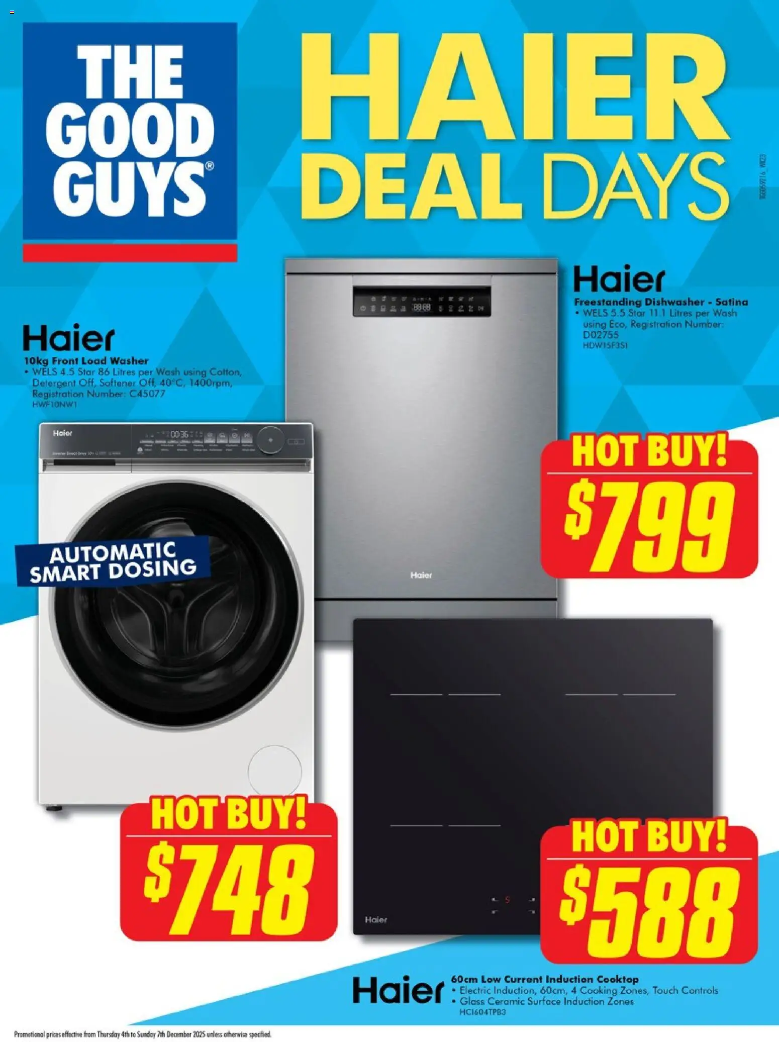The Good Guys catalogue - valid from 03.12.2025 | Page: 4 | Products: Detergent, Cooktop, Dishwasher, Washer