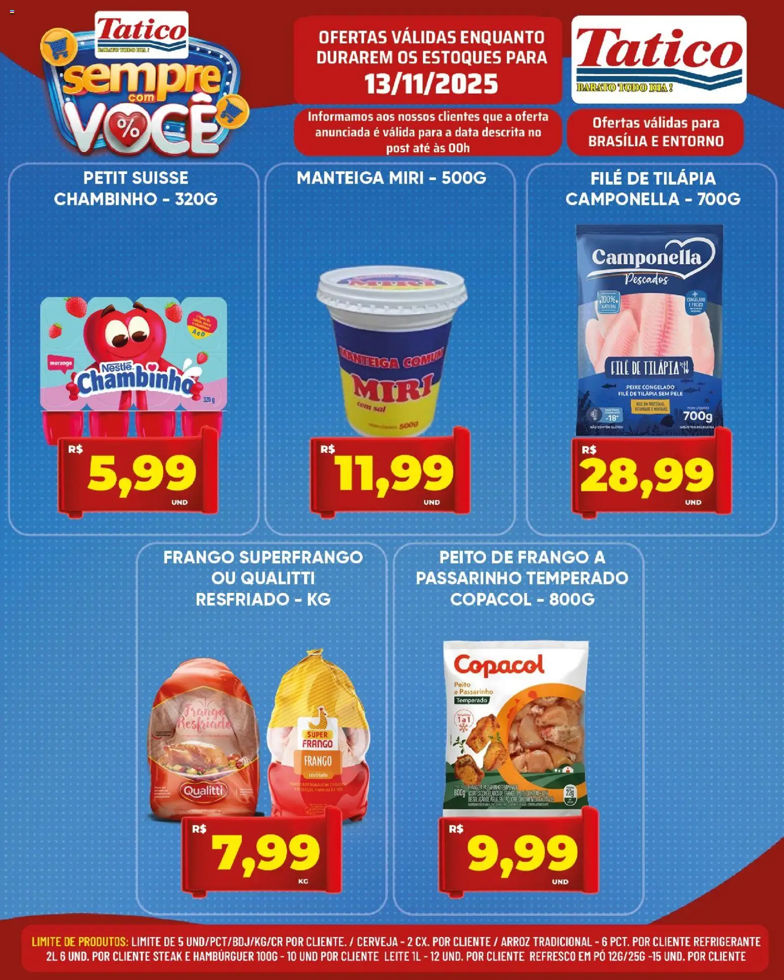Tatico Folheto - válido de 13.11.2025 | Página: 15 | Produtos: Refresco, Tilápia, Peixe, Peito de frango