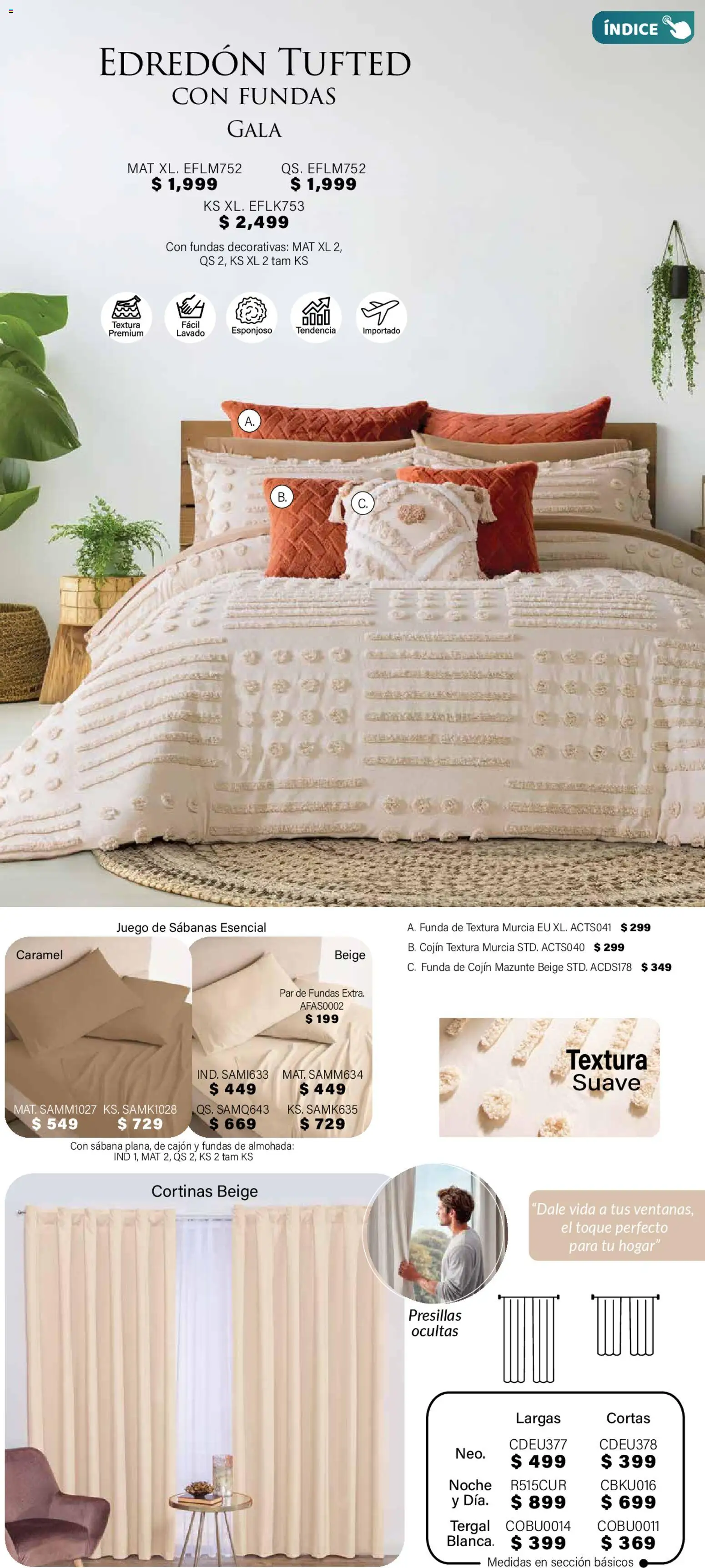 Nuevas ofertas de Colchas Concord válidas en toda la República Mexicana desde el 01.11.2025. ¡Encuentra las mejores ofertas en Colchas Concord Buen Fin! | Página: 140 | Productos: Funda, Almohada, Sabanas, Cortinas