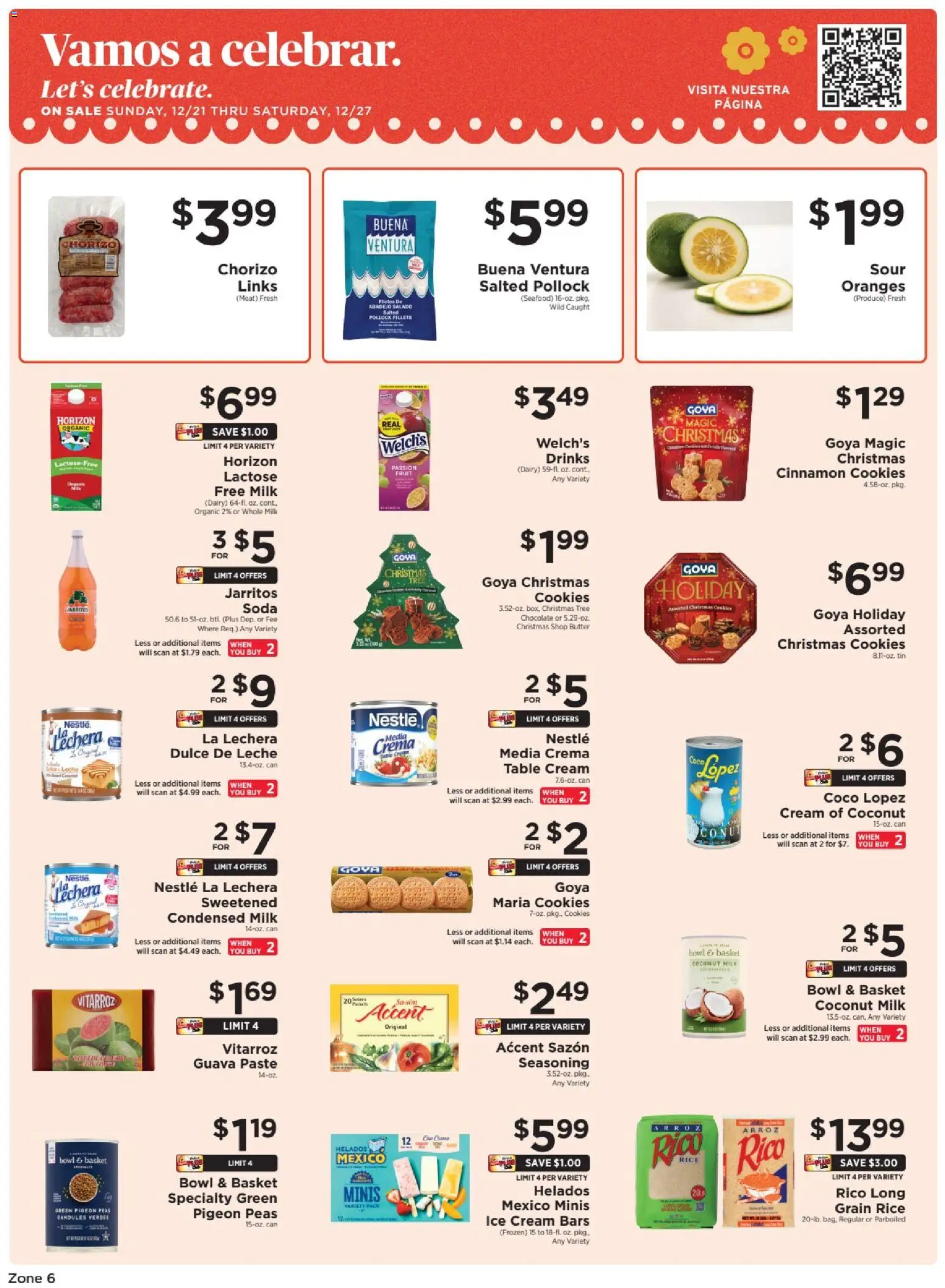 ShopRite Shop Hispanic - valid from 21.12.2025 | Page: 1 | Products: Table, Butter, Chocolate, Cookies