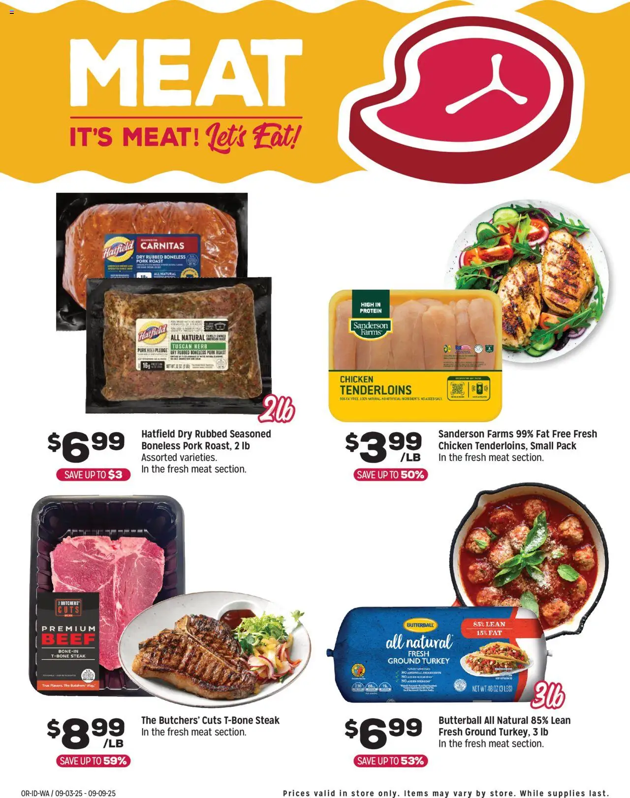 Grocery Outlet Weekly Ad - WA - valid from 03.09.2025 | Page: 3 | Products: Pork, Beef