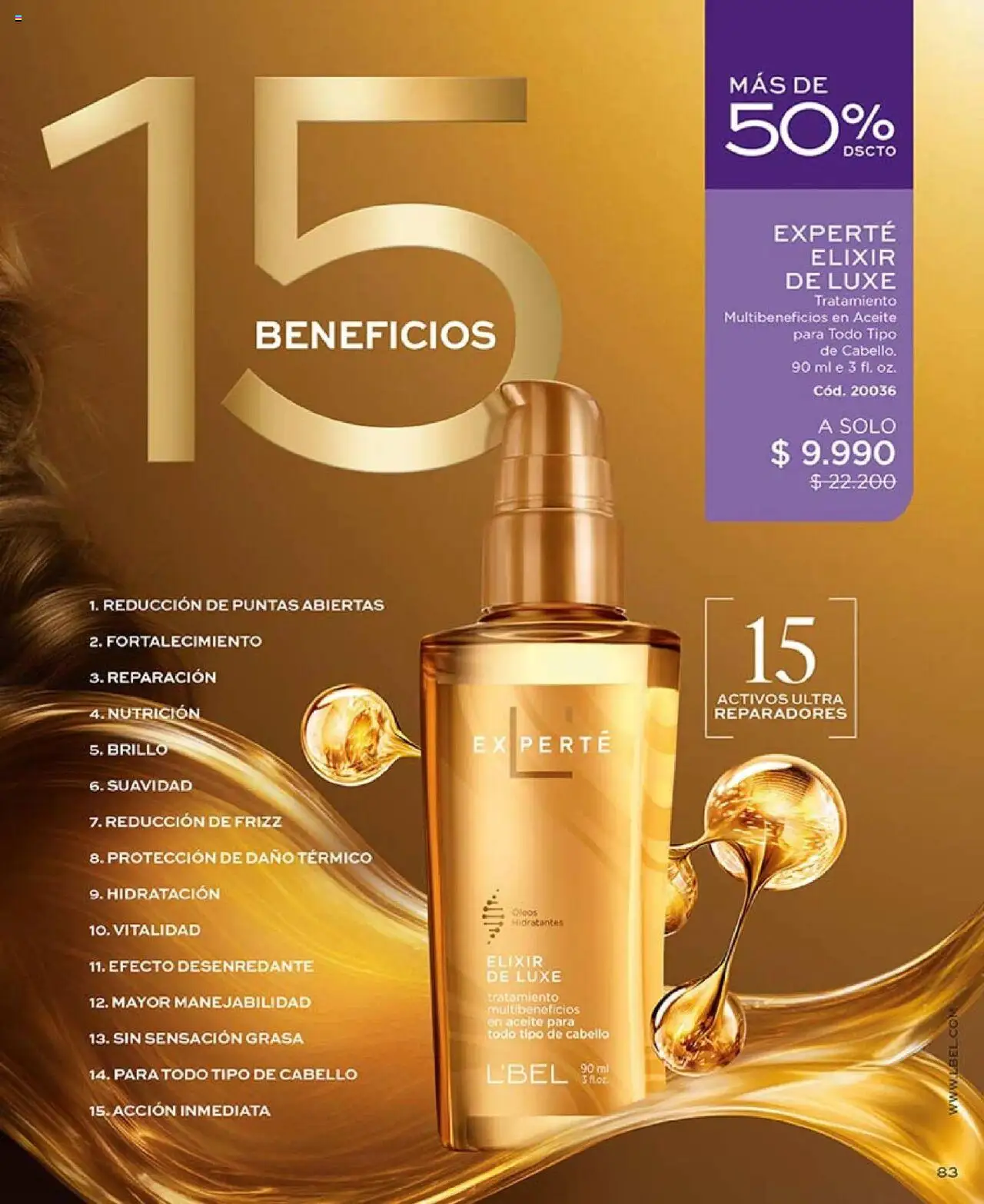 Catálogo L'Bel Campaña 14 │ válido desde el 01.09.2025 | Página: 83 | Productos: Brillo, Aceite