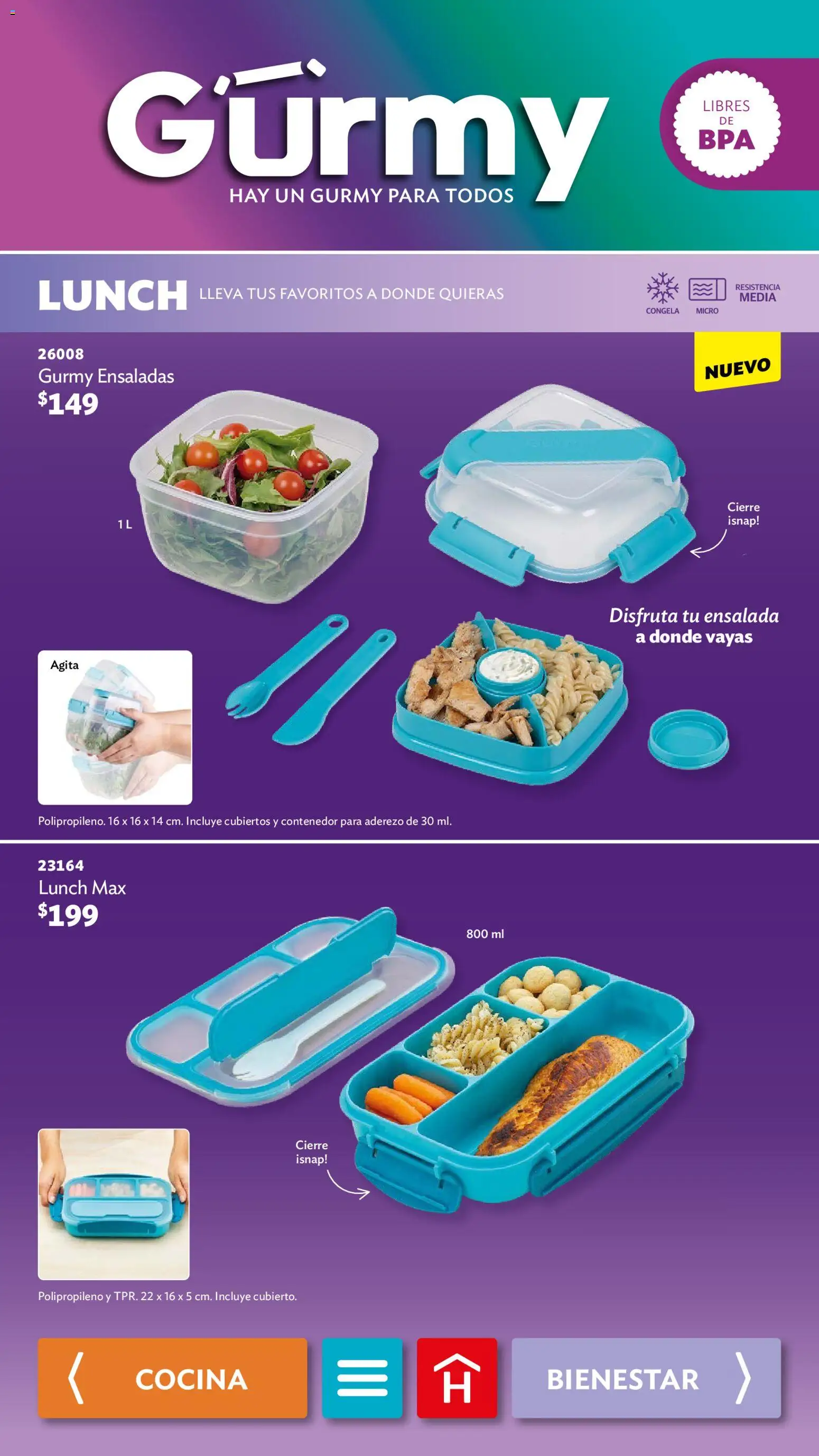 Nuevas ofertas de Betterware válidas en toda la República Mexicana desde el 02.02.2026. ¡Encuentra las mejores ofertas en Betterware campaña 2 2026! | Página: 65 | Productos: Aderezo, Ensalada, Cocina, Contenedor